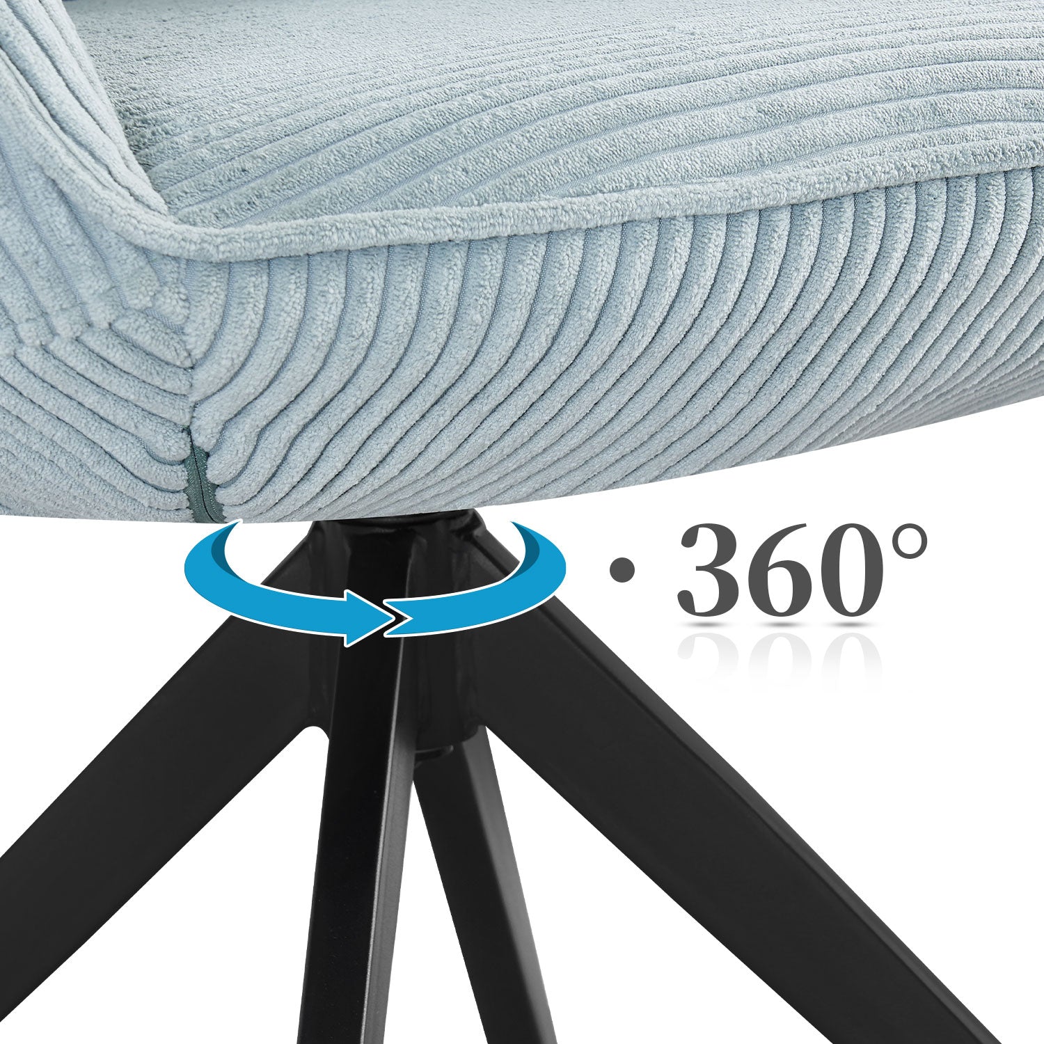 Esszimmerstuhl ARVIT – Drehbarer Stuhl mit Armlehnen & Cord oder Wildlederoptik | B&D home