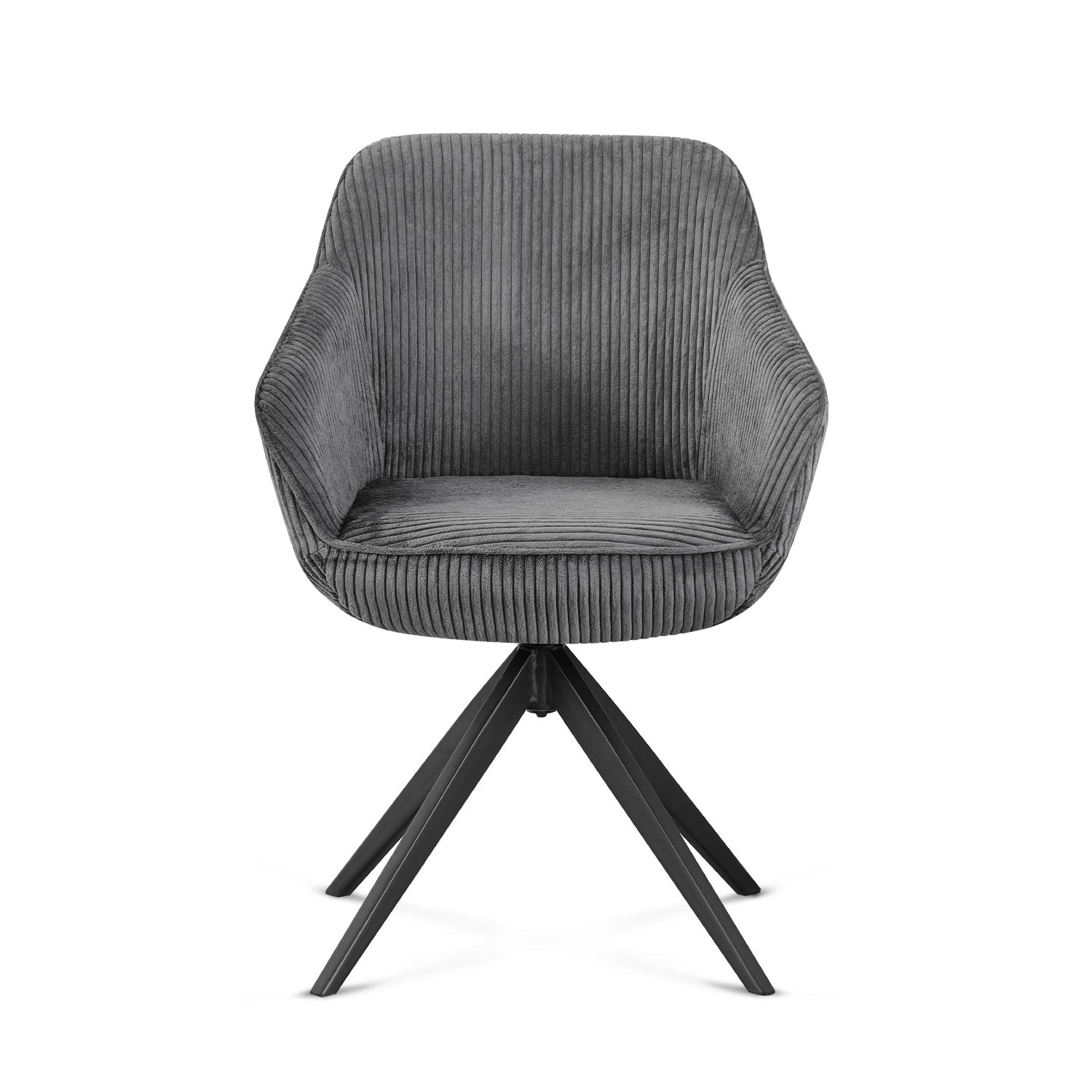 B-Ware Drehstuhl ARVIT, Dunkelgrau, Cord | mit 360°-Drehfunktion | B&D home