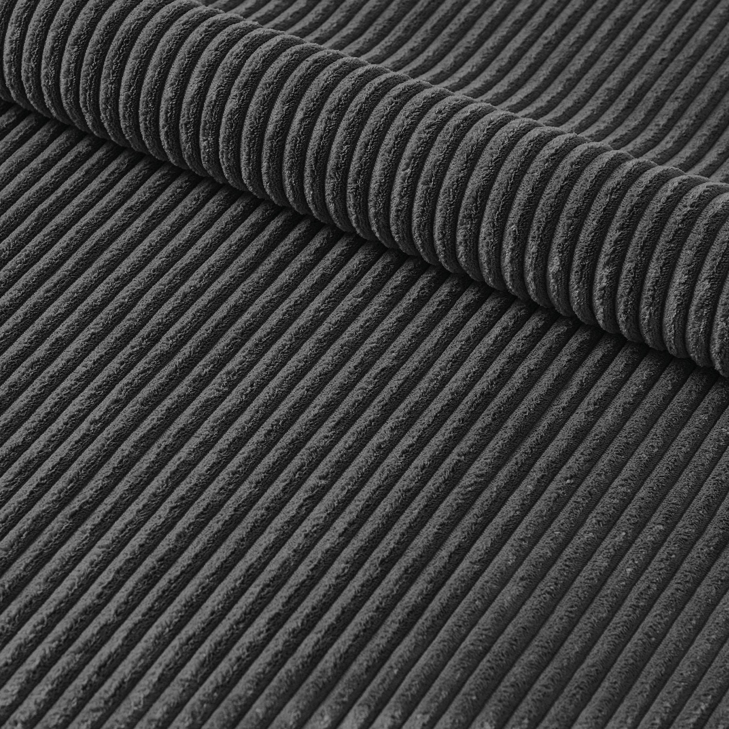 B-Ware Drehstuhl ARVIT, Dunkelgrau, Cord | mit 360°-Drehfunktion | B&D home