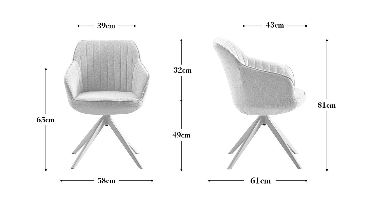 B-Ware Drehstuhl ARVIT, Grün, Cord | mit 360°-Drehfunktion | B&D home