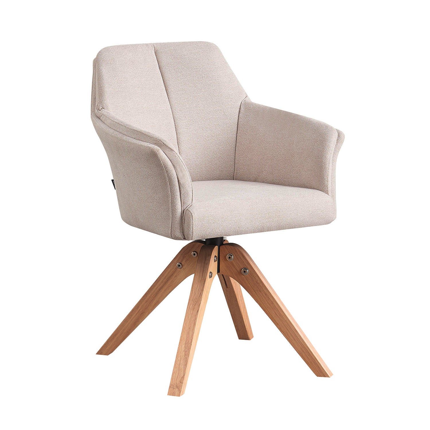 Esszimmerstuhl DAISY – Drehbarer Stuhl mit Armlehne & Holzgestell | B&D home