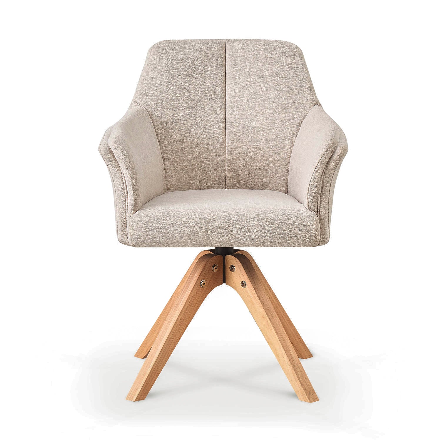 Esszimmerstuhl DAISY – Drehbarer Stuhl mit Armlehne & Holzgestell | B&D home