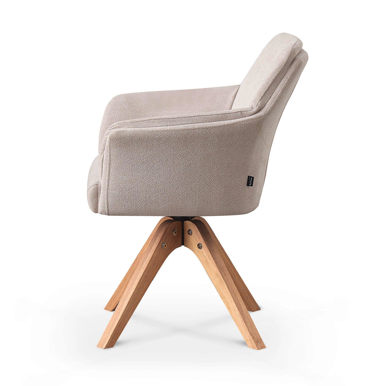 Esszimmerstuhl DAISY – Drehbarer Stuhl mit Armlehne & Holzgestell | B&D home