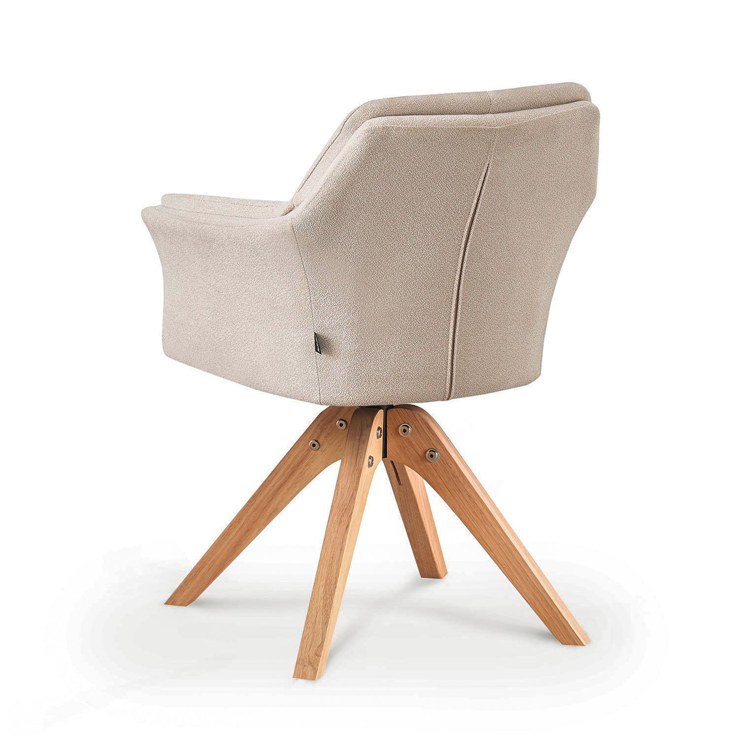 Esszimmerstuhl DAISY – Drehbarer Stuhl mit Armlehne & Holzgestell | B&D home