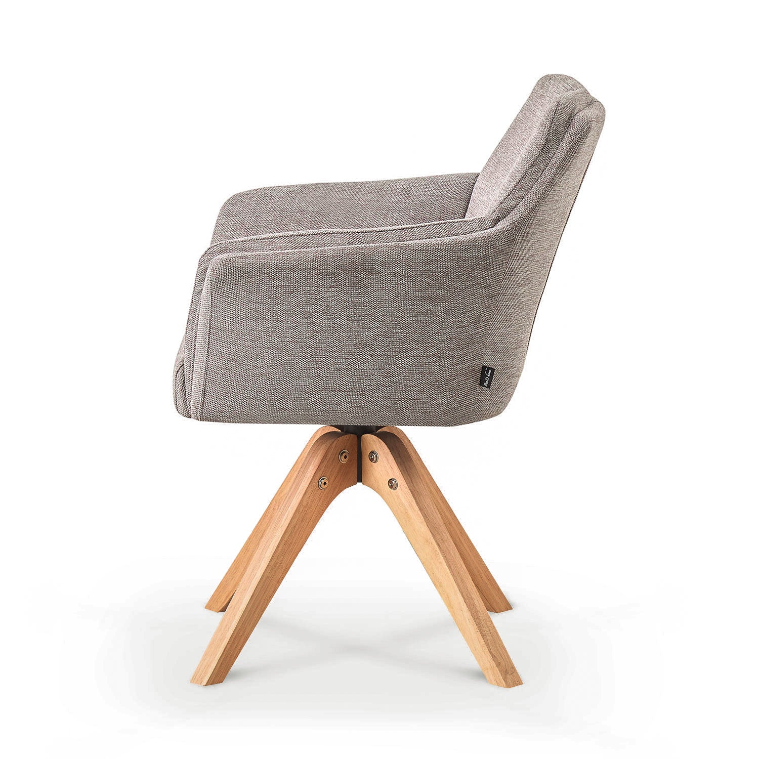 Esszimmerstuhl DAISY – Drehbarer Stuhl mit Armlehne & Holzgestell | B&D home