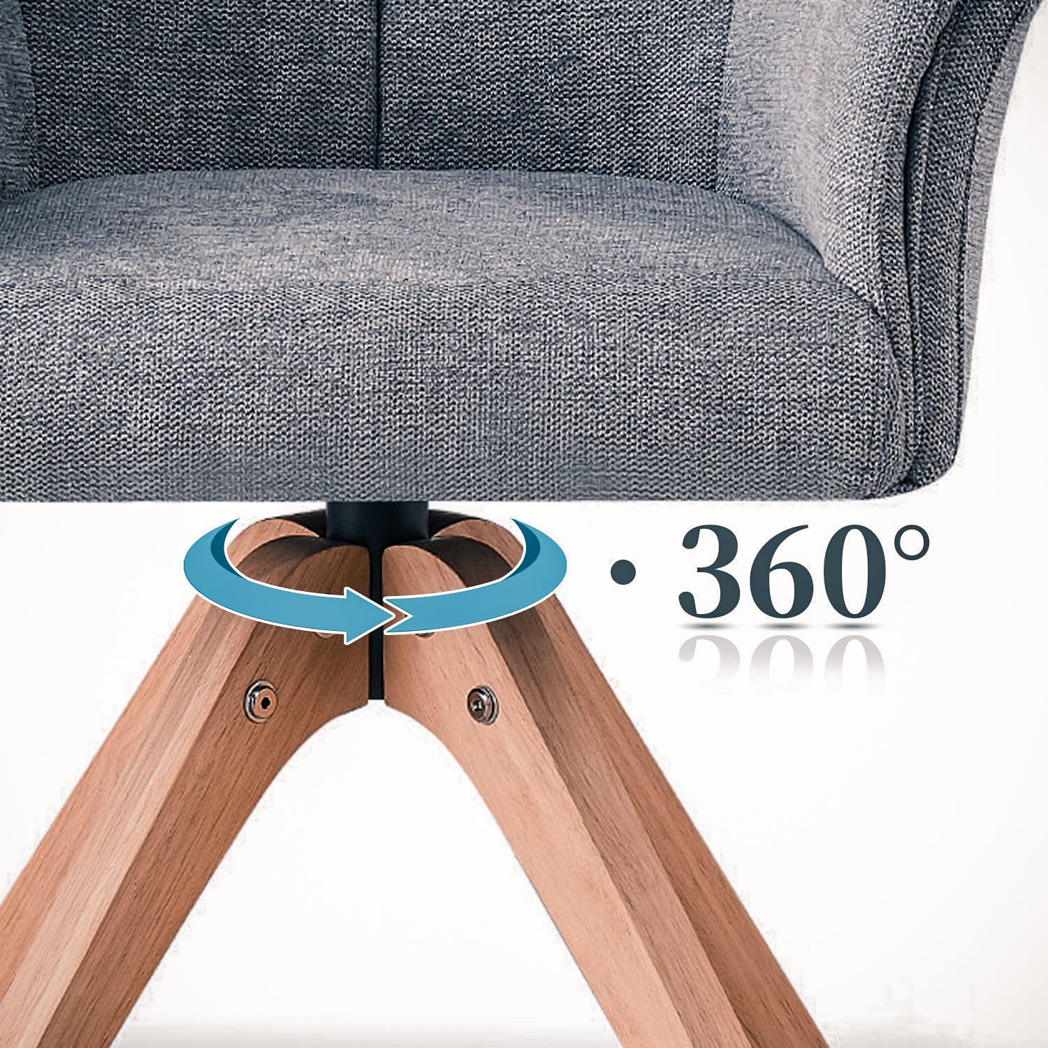 Esszimmerstuhl DAISY – Drehbarer Stuhl mit Armlehne & Holzgestell | B&D home