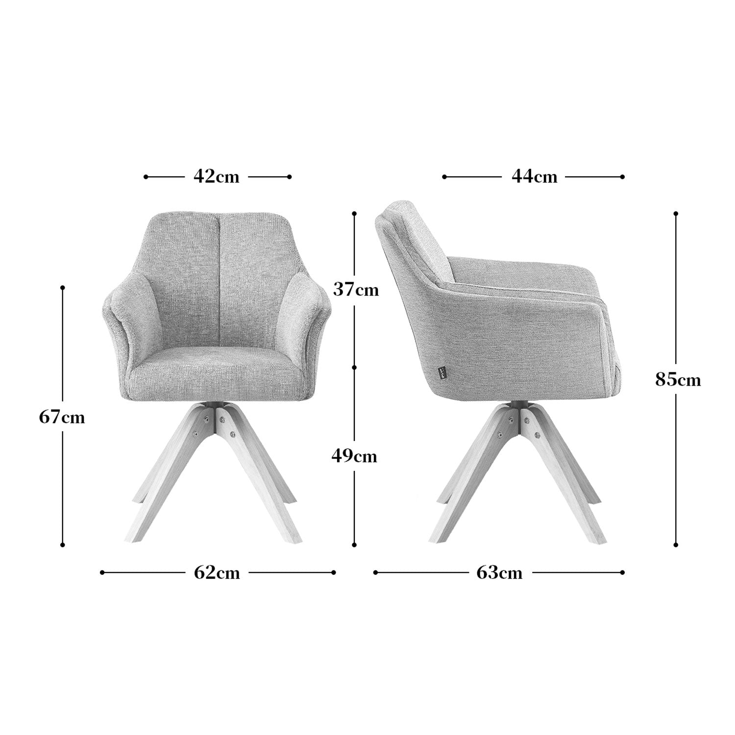 B-Ware Esszimmerstuhl DAISY, Anthrazit | komfortabel & stilvoll | B&D home