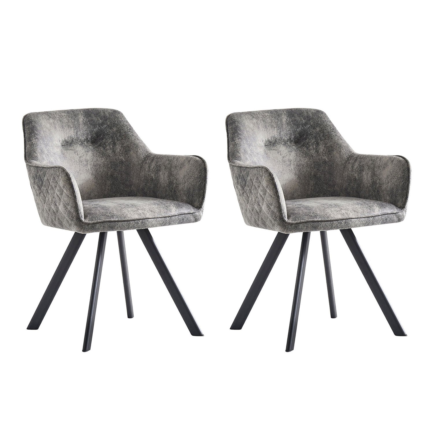B-Ware Esszimmerstuhl CYRUS, 2er Set, Grau | komfortabel & stilvoll | B&D home