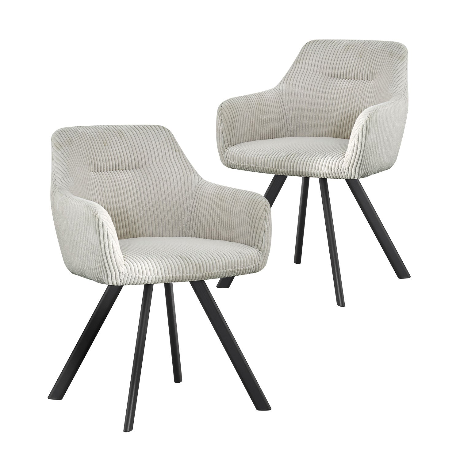 B-Ware Esszimmerstuhl CYRUS, 2er Set, Hellgrau | komfortabel & stilvoll | B&D home