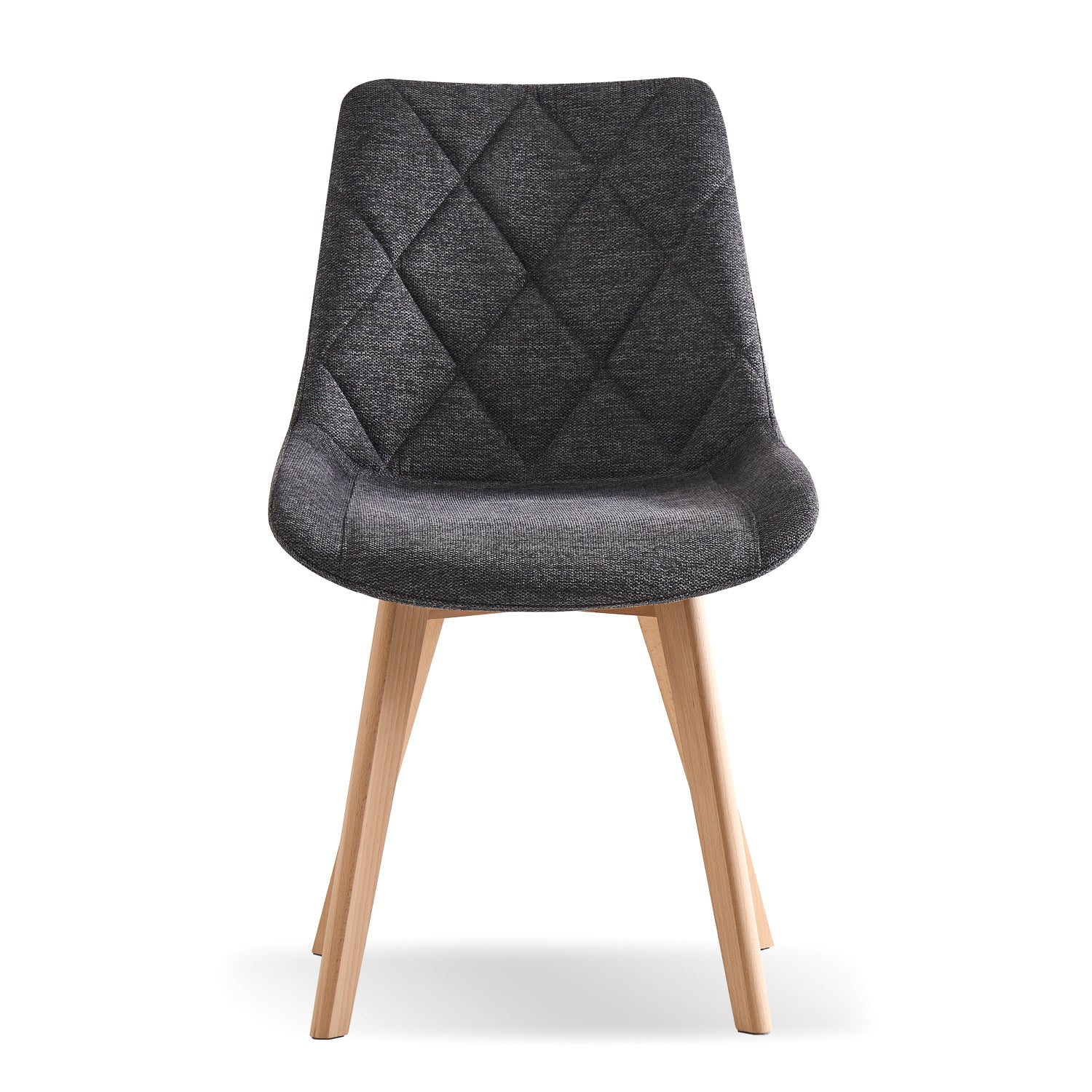 Esszimmerstühle 2er Set TANIA – Polsterstuhl mit Steppung & Holzbeinen | B&D home