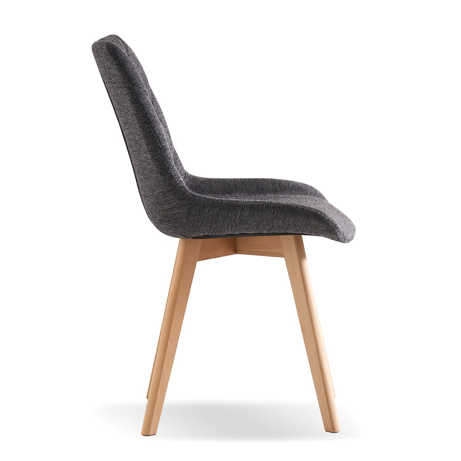 Esszimmerstühle 2er Set TANIA – Polsterstuhl mit Steppung & Holzbeinen | B&D home
