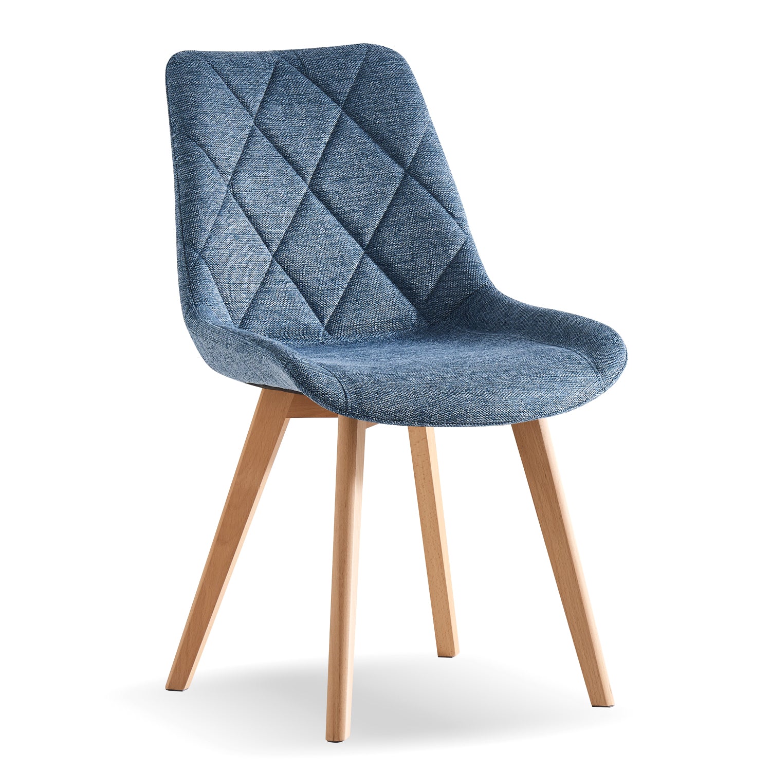 Esszimmerstühle 2er Set TANIA – Polsterstuhl mit Steppung & Holzbeinen | B&D home