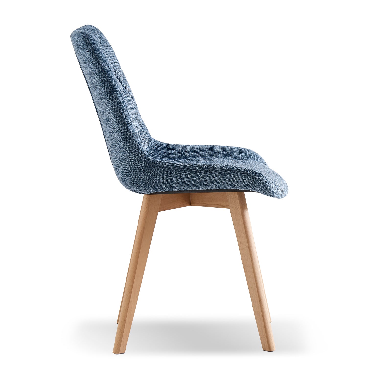 Esszimmerstühle 2er Set TANIA – Polsterstuhl mit Steppung & Holzbeinen | B&D home