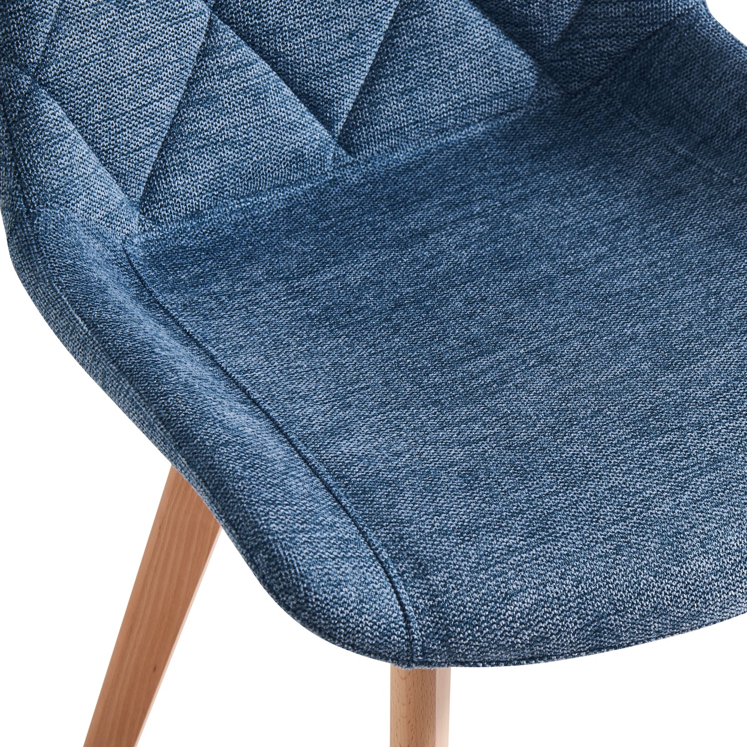 Esszimmerstühle 2er Set TANIA – Polsterstuhl mit Steppung & Holzbeinen | B&D home