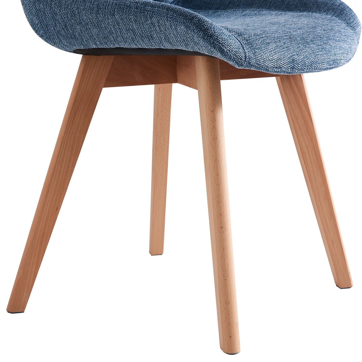 Esszimmerstühle 2er Set TANIA – Polsterstuhl mit Steppung & Holzbeinen | B&D home