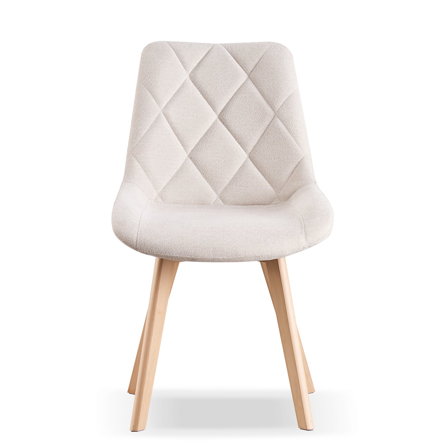 Esszimmerstühle 2er Set TANIA – Polsterstuhl mit Steppung & Holzbeinen | B&D home