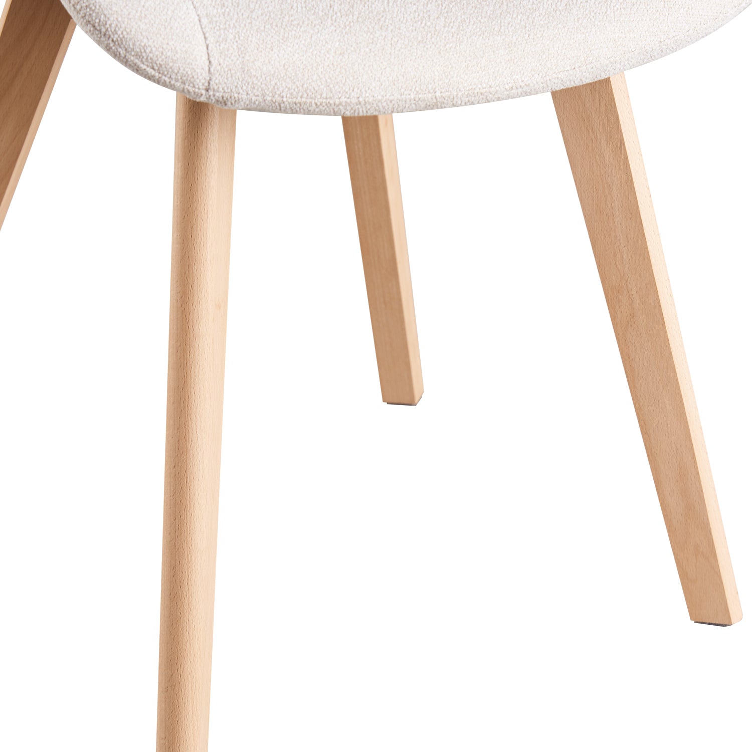 Esszimmerstühle 2er Set TANIA – Polsterstuhl mit Steppung & Holzbeinen | B&D home