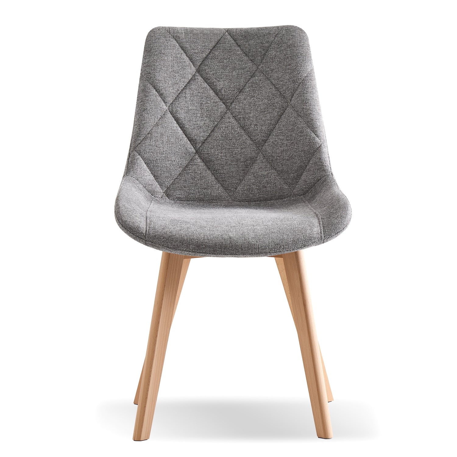 Esszimmerstühle 2er Set TANIA – Polsterstuhl mit Steppung & Holzbeinen | B&D home
