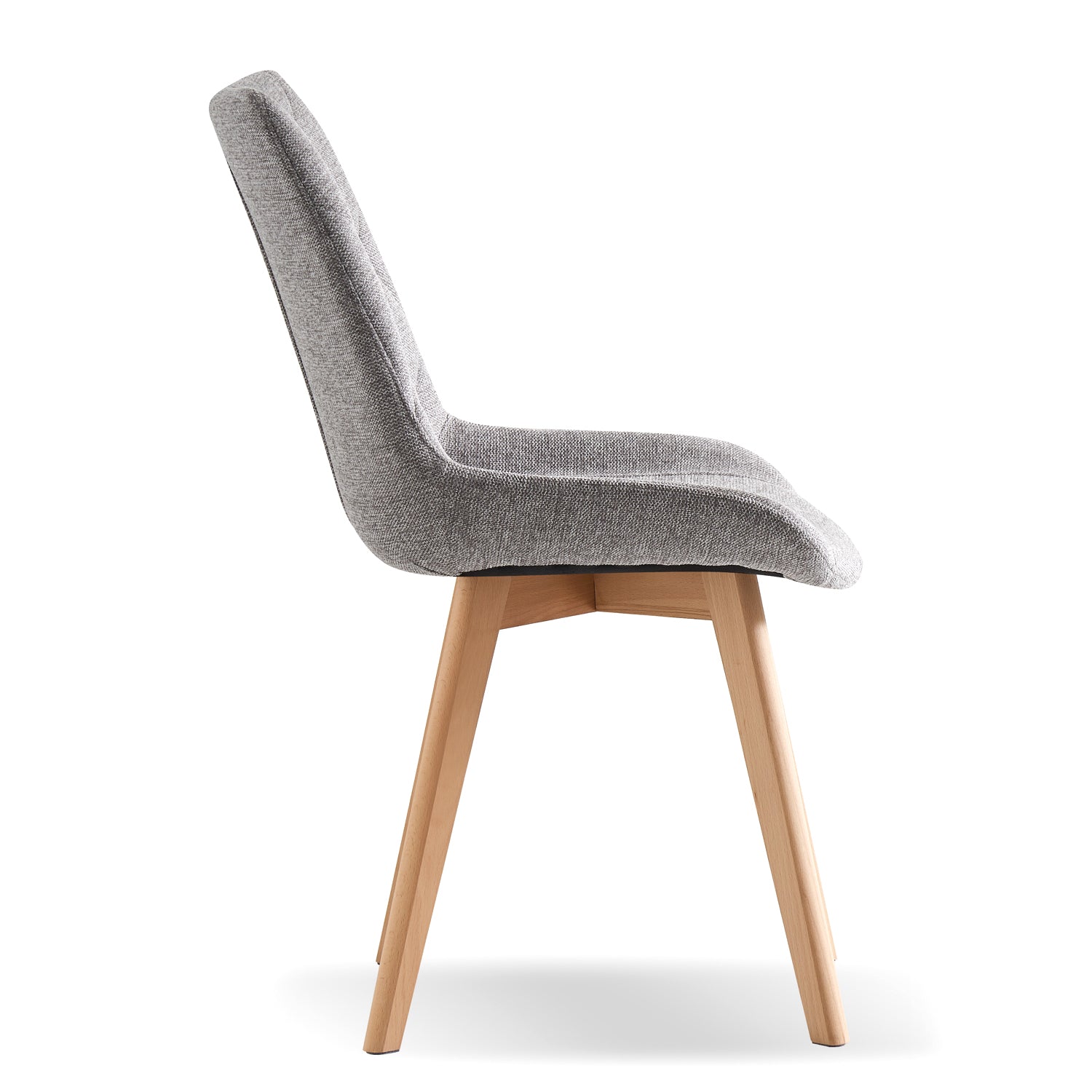 Esszimmerstühle 2er Set TANIA – Polsterstuhl mit Steppung & Holzbeinen | B&D home