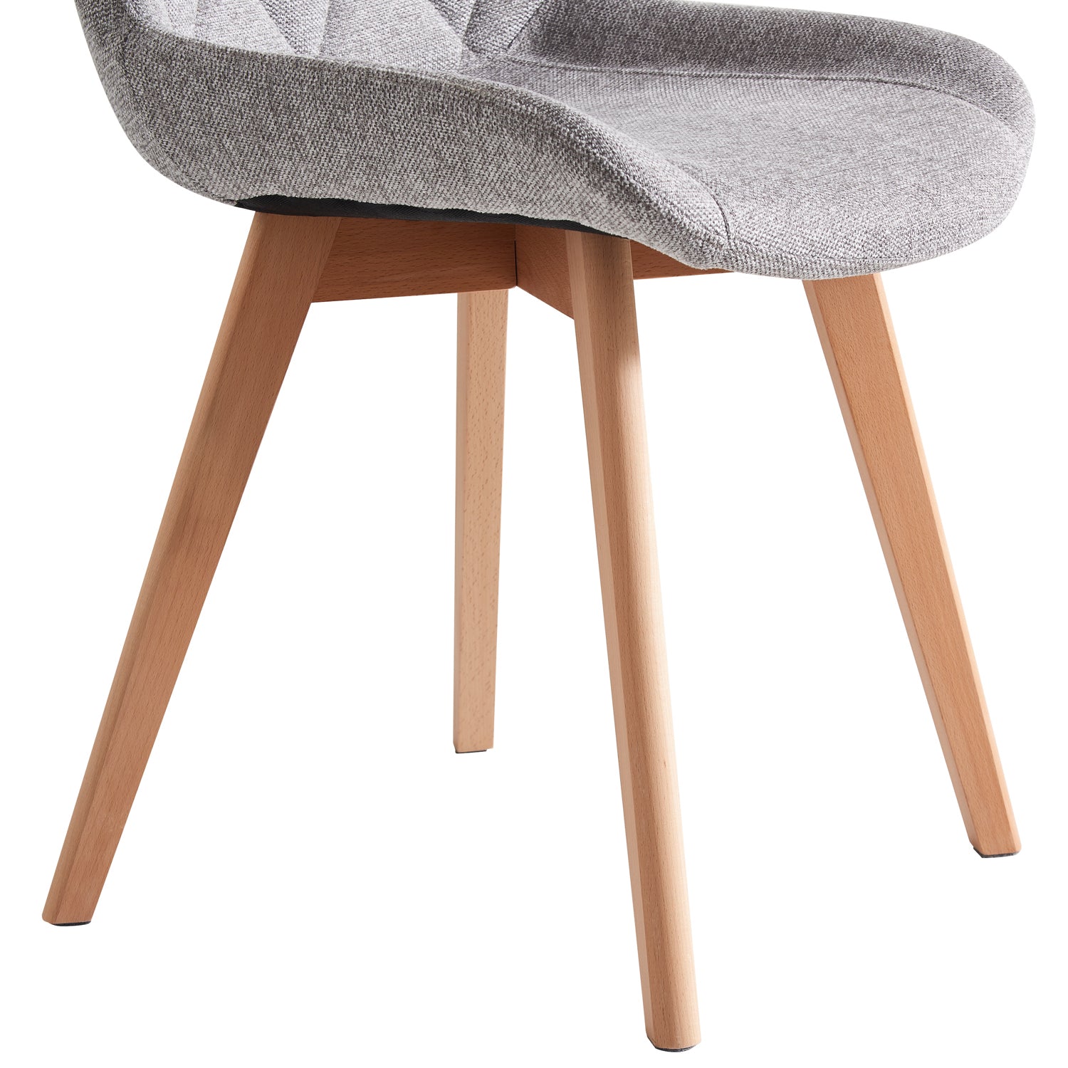 Esszimmerstühle 2er Set TANIA – Polsterstuhl mit Steppung & Holzbeinen | B&D home