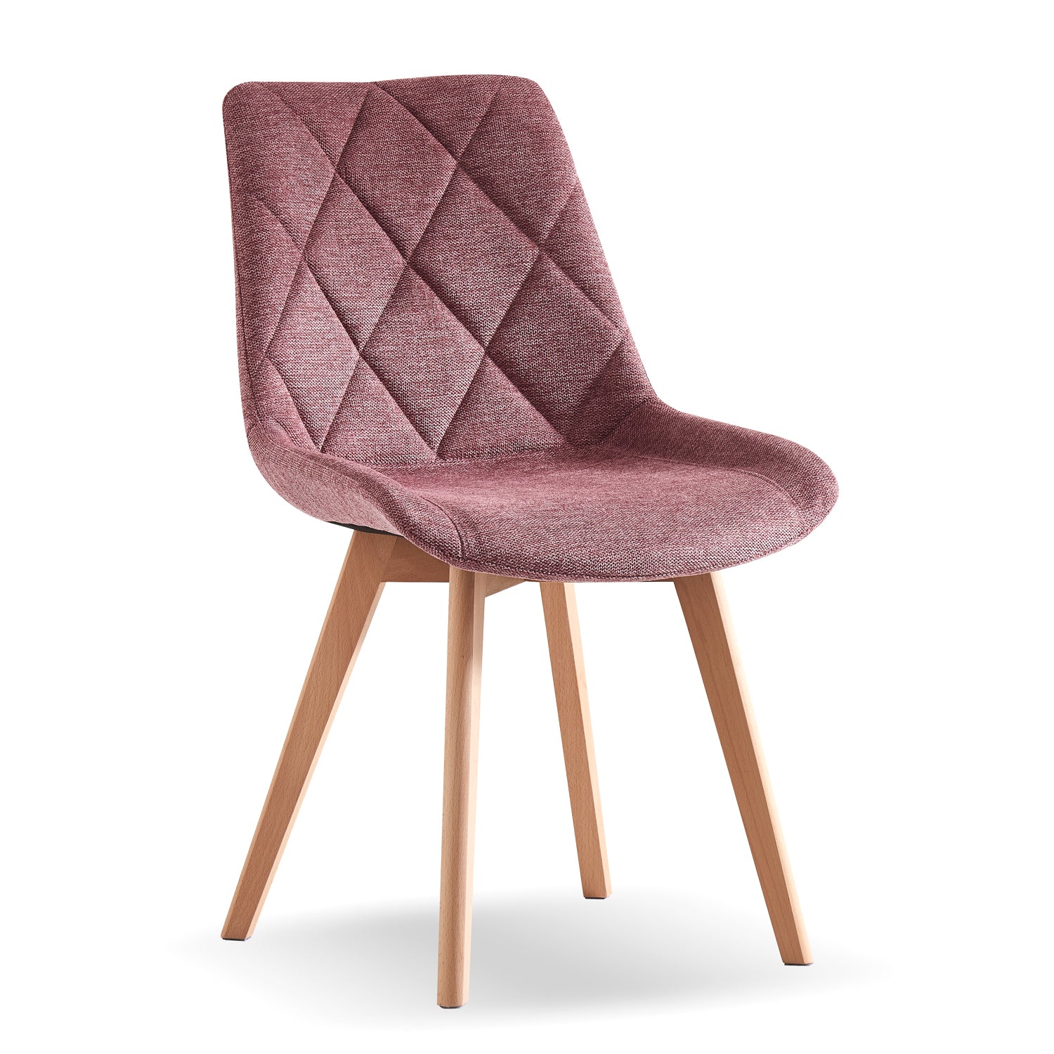 Esszimmerstühle 2er Set TANIA – Polsterstuhl mit Steppung & Holzbeinen | B&D home