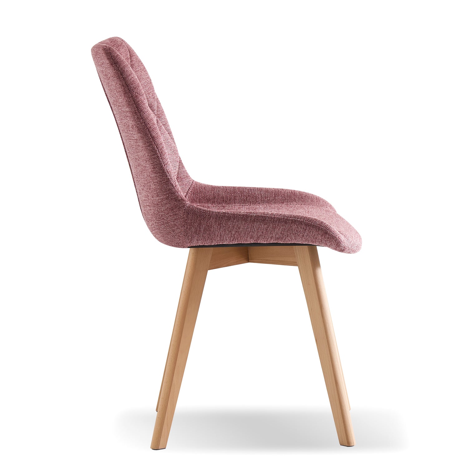 Esszimmerstühle 2er Set TANIA – Polsterstuhl mit Steppung & Holzbeinen | B&D home