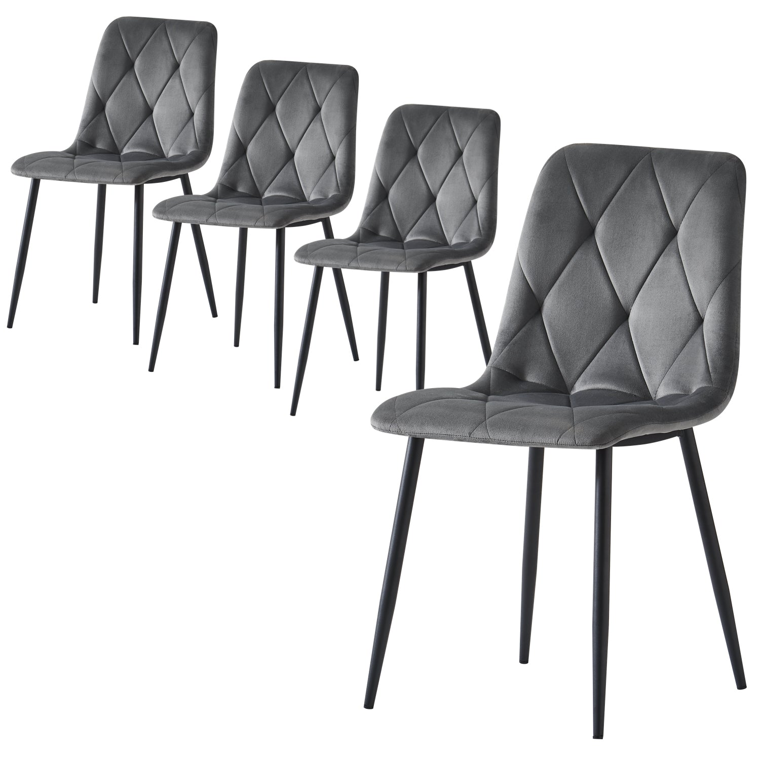 C-Ware Esszimmerstuhl VICKA, 4er Set, Grau (ungeprüfte Retoure) | komfortabel & stilvoll | B&D home