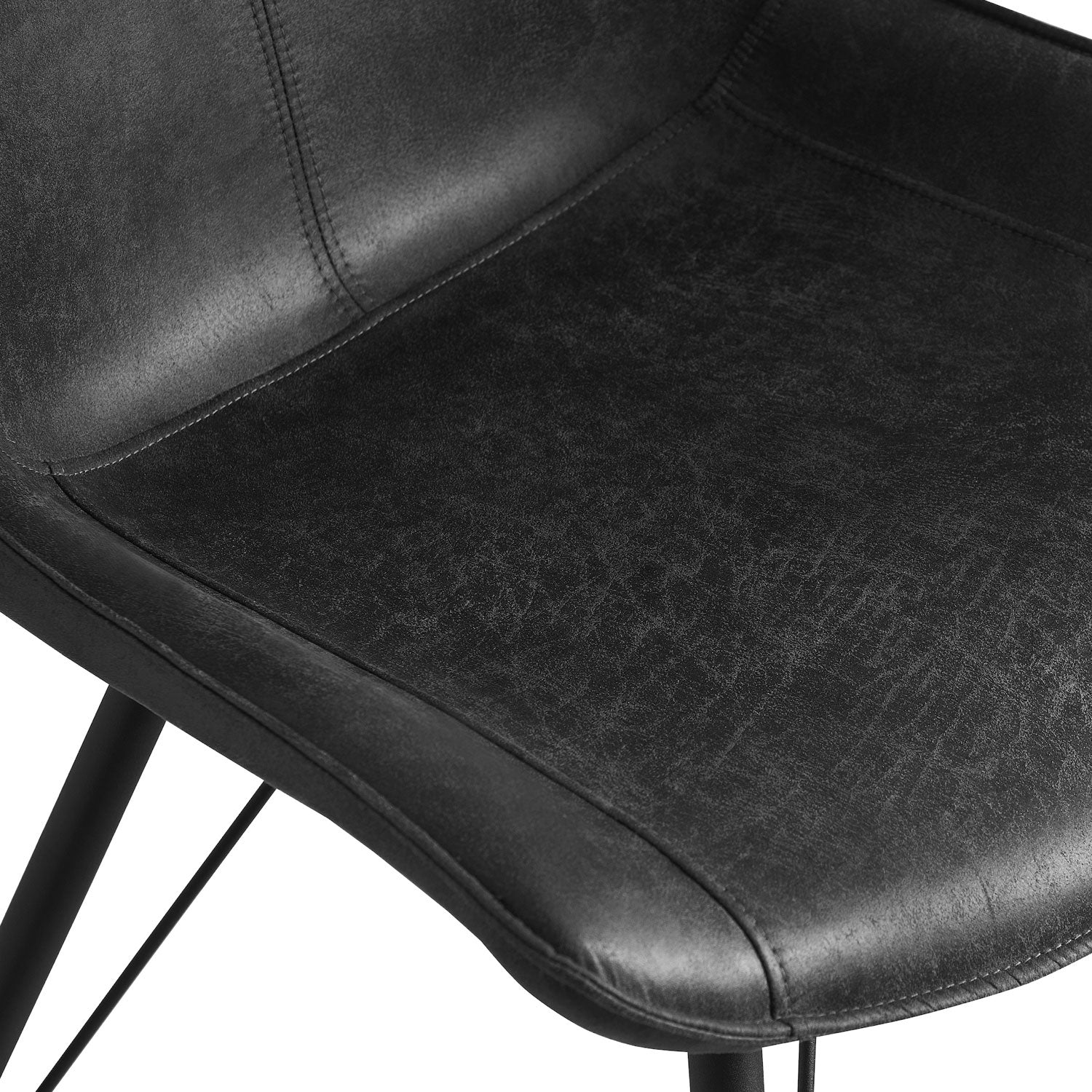Esszimmerstühle 2er Set MATS – Polsterstuhl in Vintage-Lederoptik mit Metallgestell | B&D home