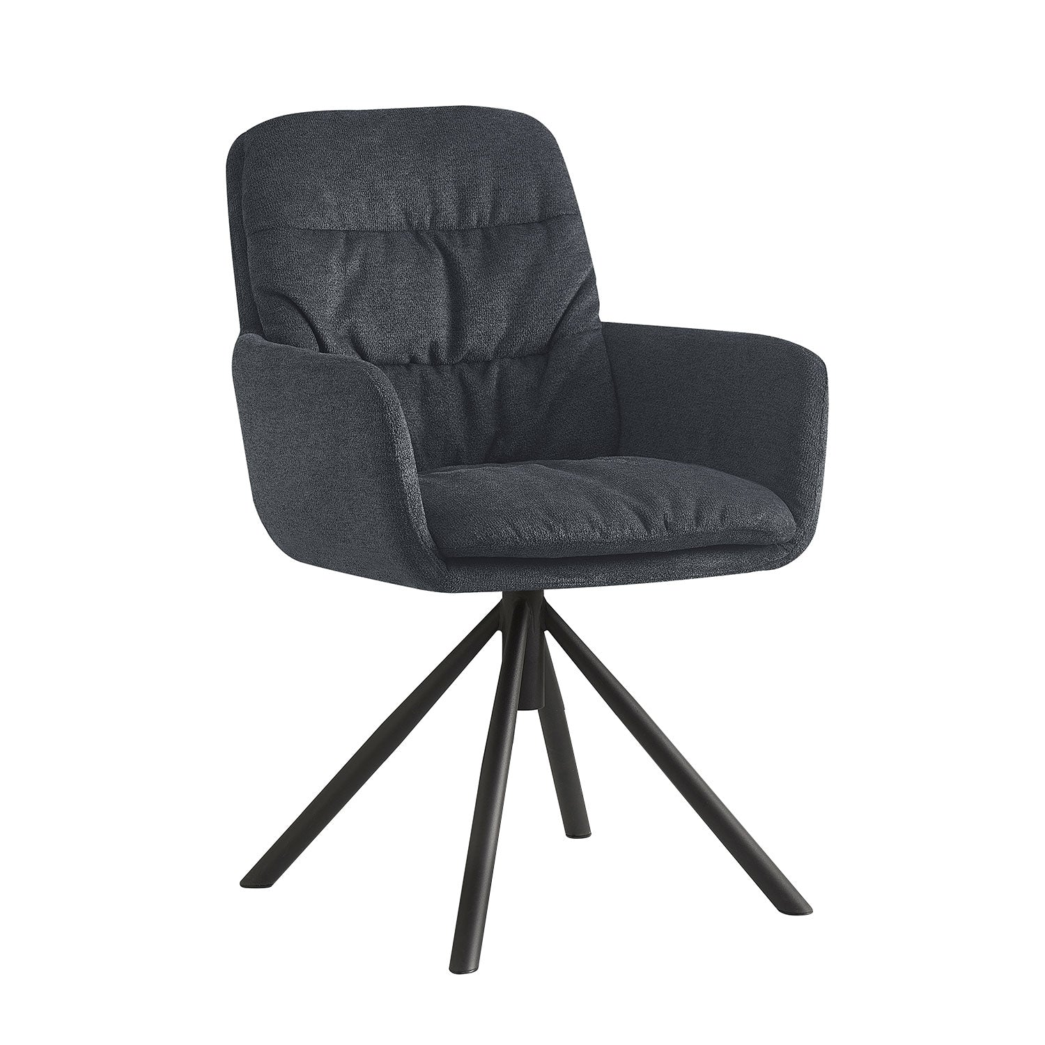 Esszimmerstuhl CAZAR – Drehbarer Polsterstuhl mit Armlehne & Metallgestell | B&D home