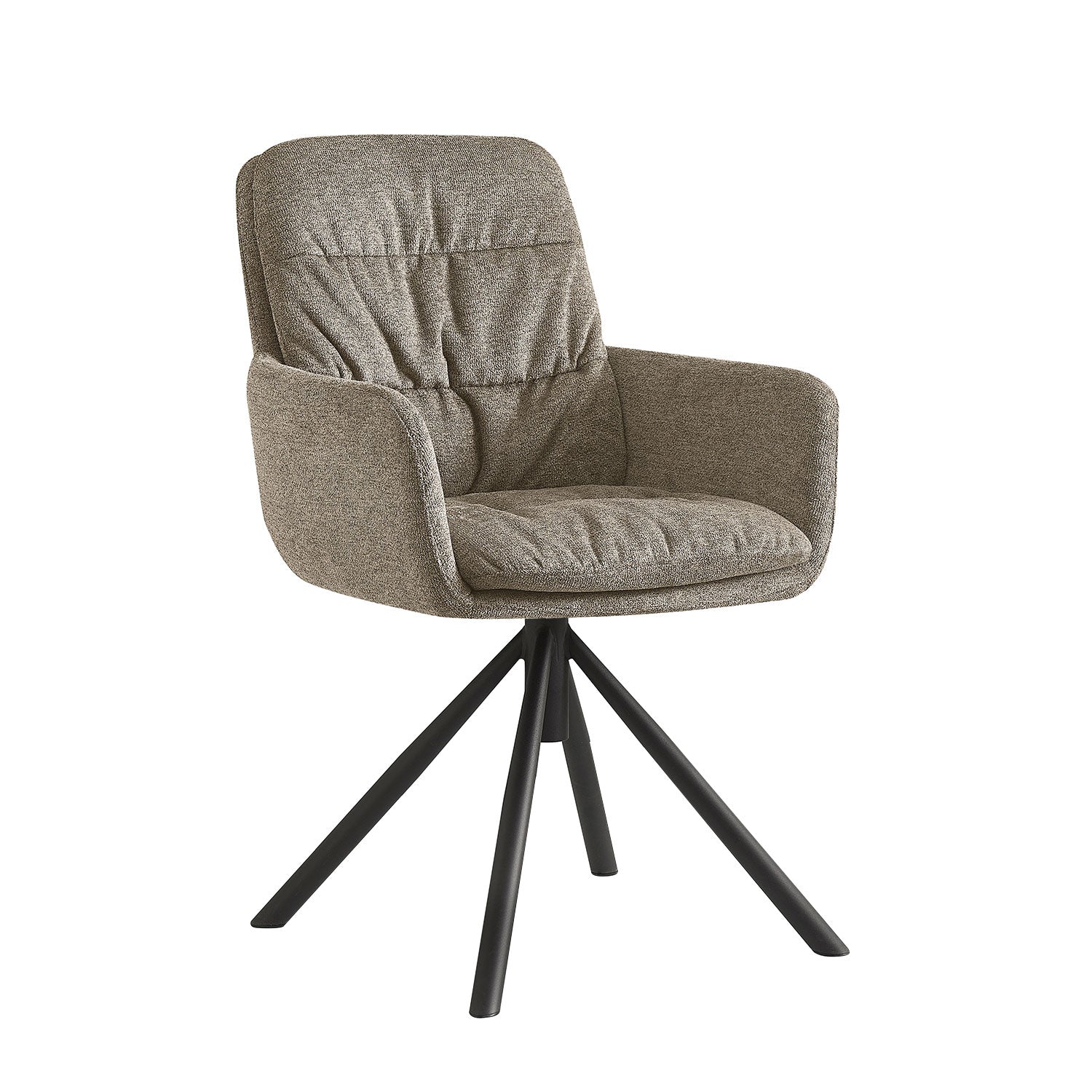 Esszimmerstuhl CAZAR – Drehbarer Polsterstuhl mit Armlehne & Metallgestell | B&D home