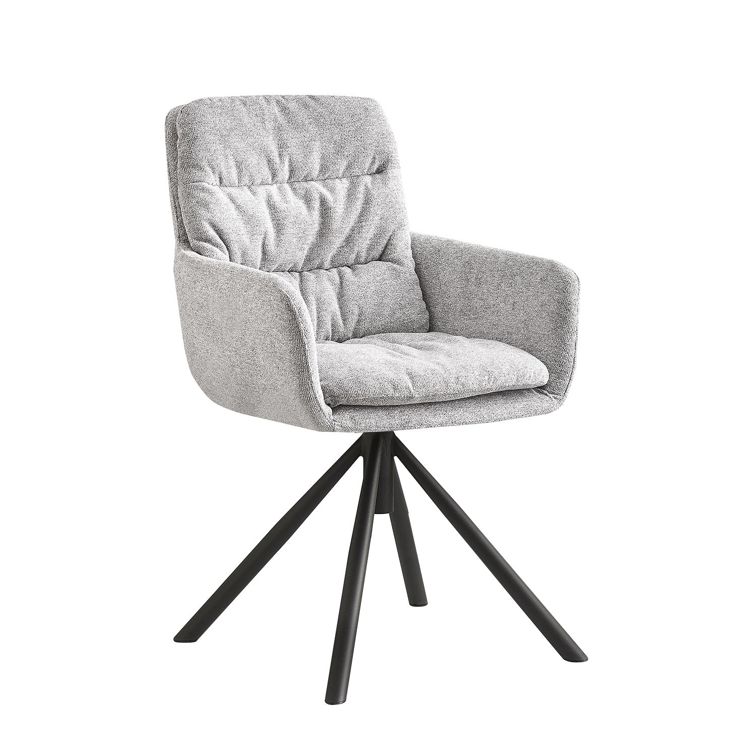 Esszimmerstuhl CAZAR – Drehbarer Polsterstuhl mit Armlehne & Metallgestell | B&D home