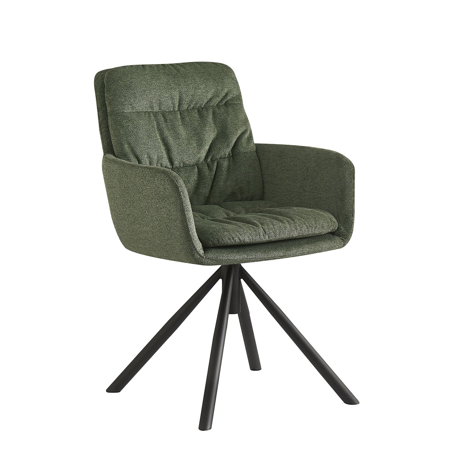 Esszimmerstuhl CAZAR – Drehbarer Polsterstuhl mit Armlehne & Metallgestell | B&D home
