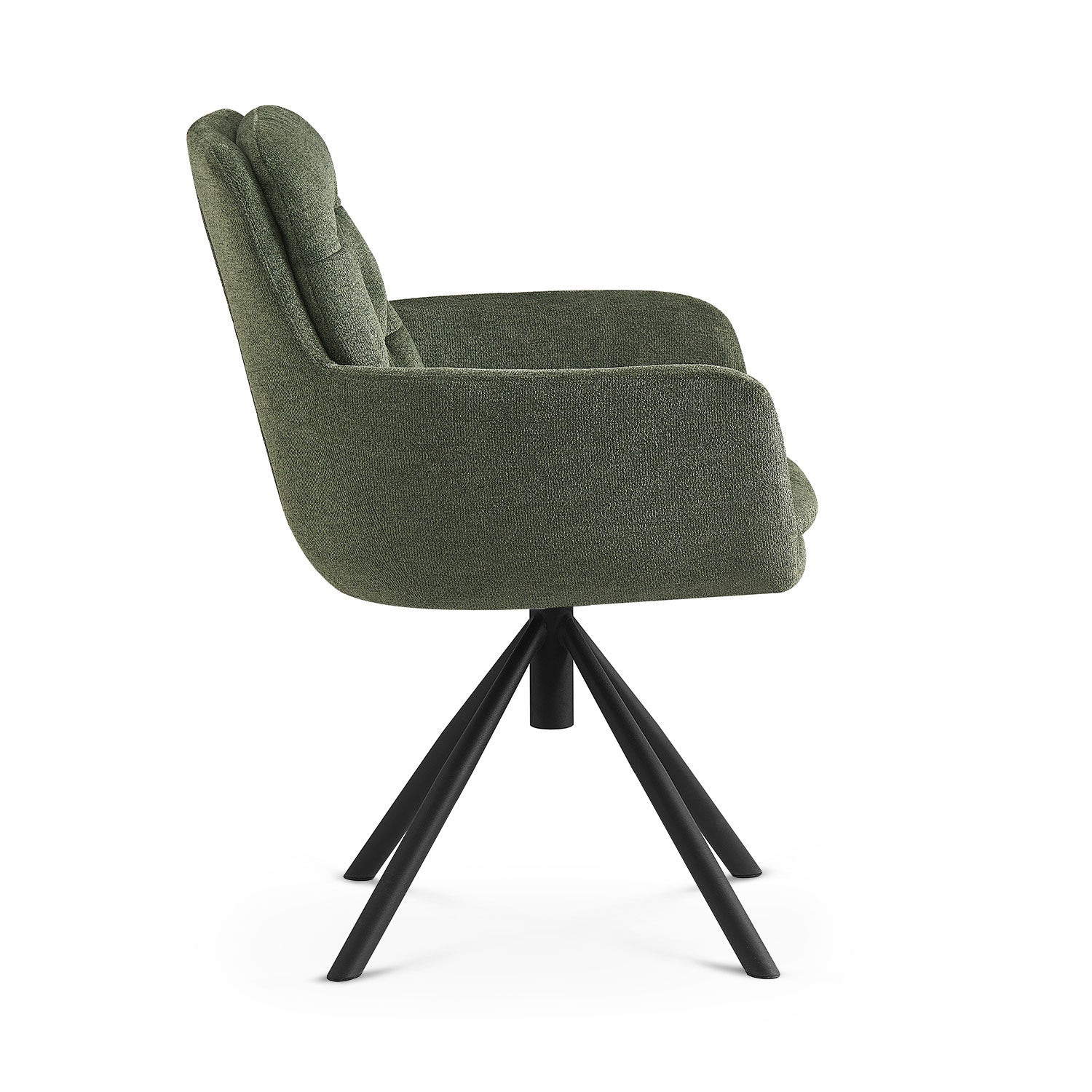 Esszimmerstuhl CAZAR – Drehbarer Polsterstuhl mit Armlehne & Metallgestell | B&D home