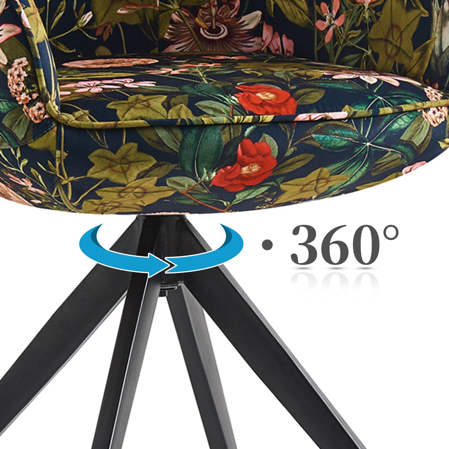 Esszimmerstuhl ARVIT – Drehbarer Stuhl mit Armlehnen & Cord oder Wildlederoptik | B&D home