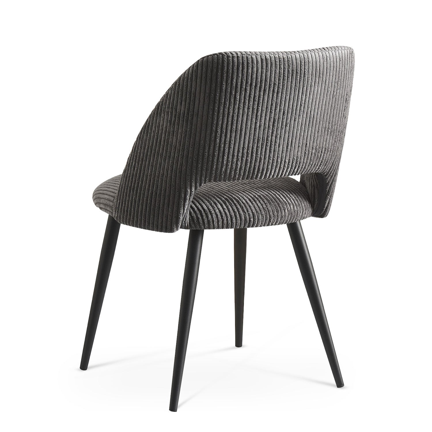 Esszimmerstühle 2er Set VICKY – Polsterstuhl aus Cordstoff mit Metallgestell | B&D home