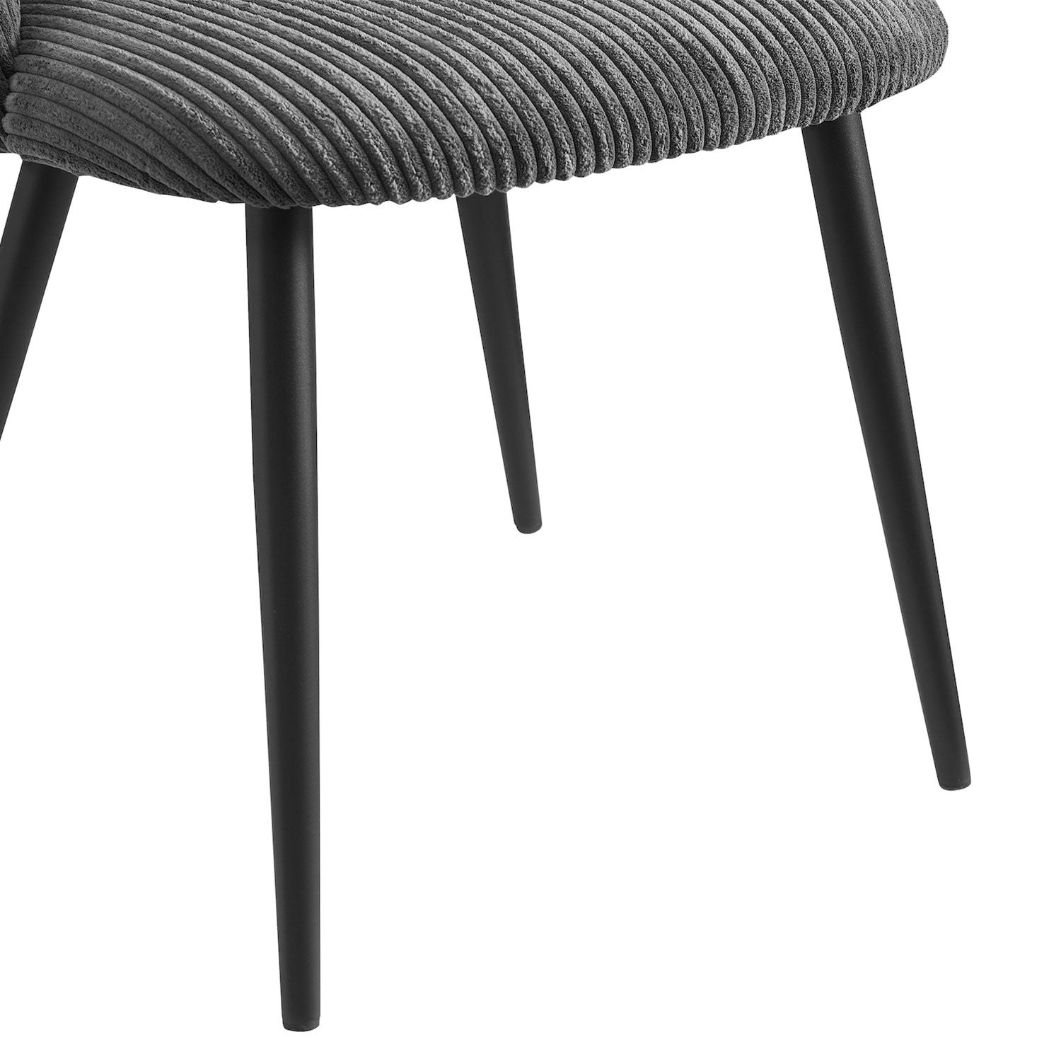 Esszimmerstühle 2er Set VICKY – Polsterstuhl aus Cordstoff mit Metallgestell | B&D home