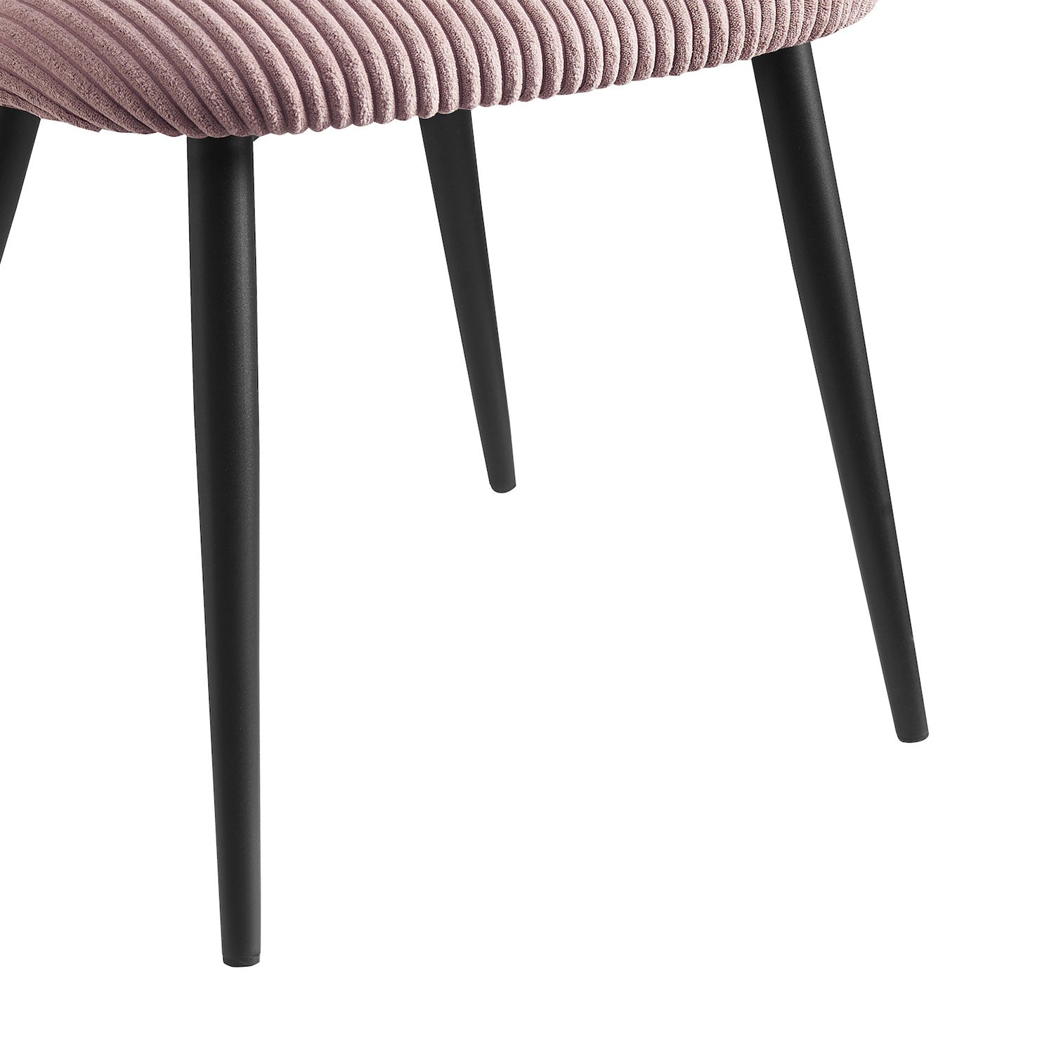 Esszimmerstühle 2er Set VICKY – Polsterstuhl aus Cordstoff mit Metallgestell | B&D home