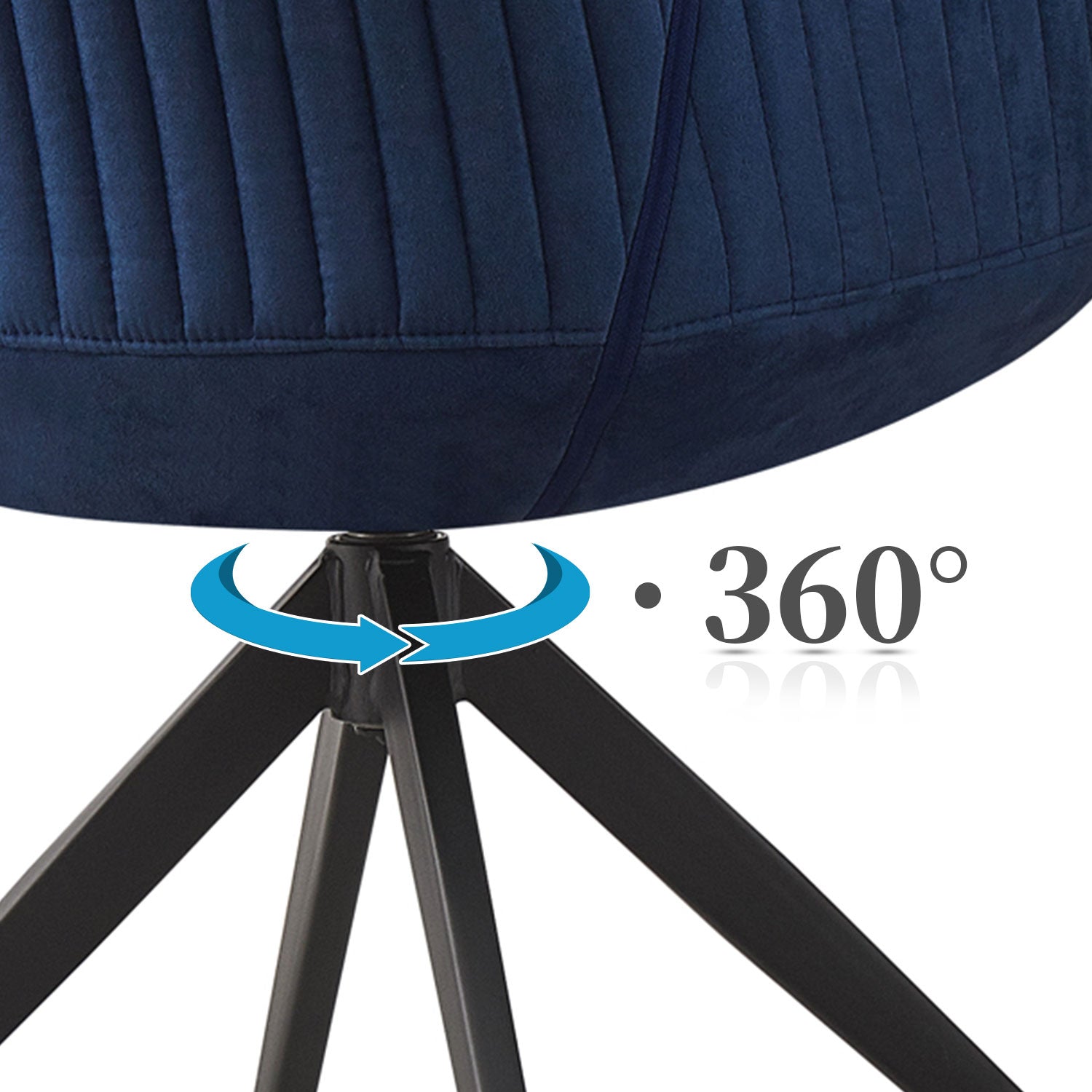 Esszimmerstuhl KATJA – 360° Drehstuhl mit Armlehne & Steppdesign | B&D home