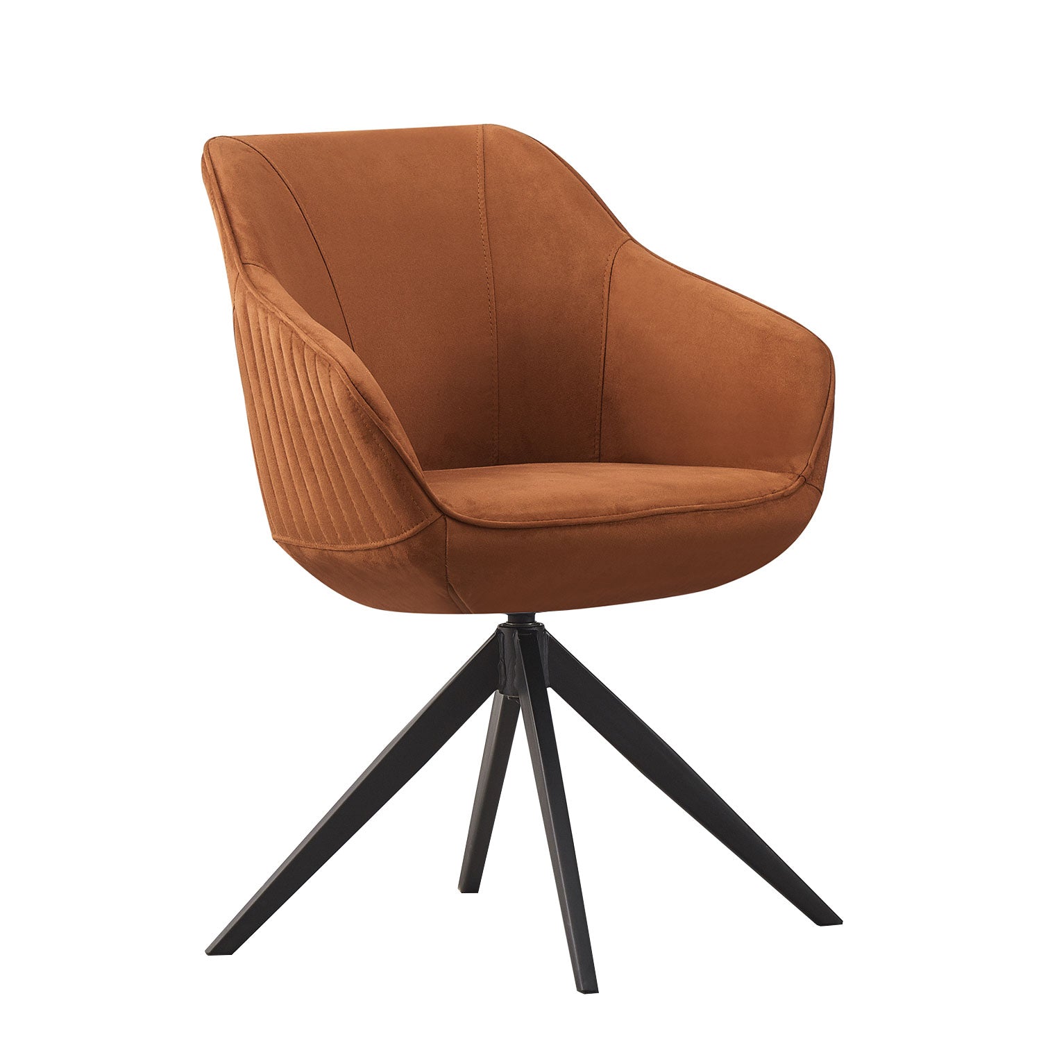 Esszimmerstuhl KATJA – 360° Drehstuhl mit Armlehne & Steppdesign | B&D home