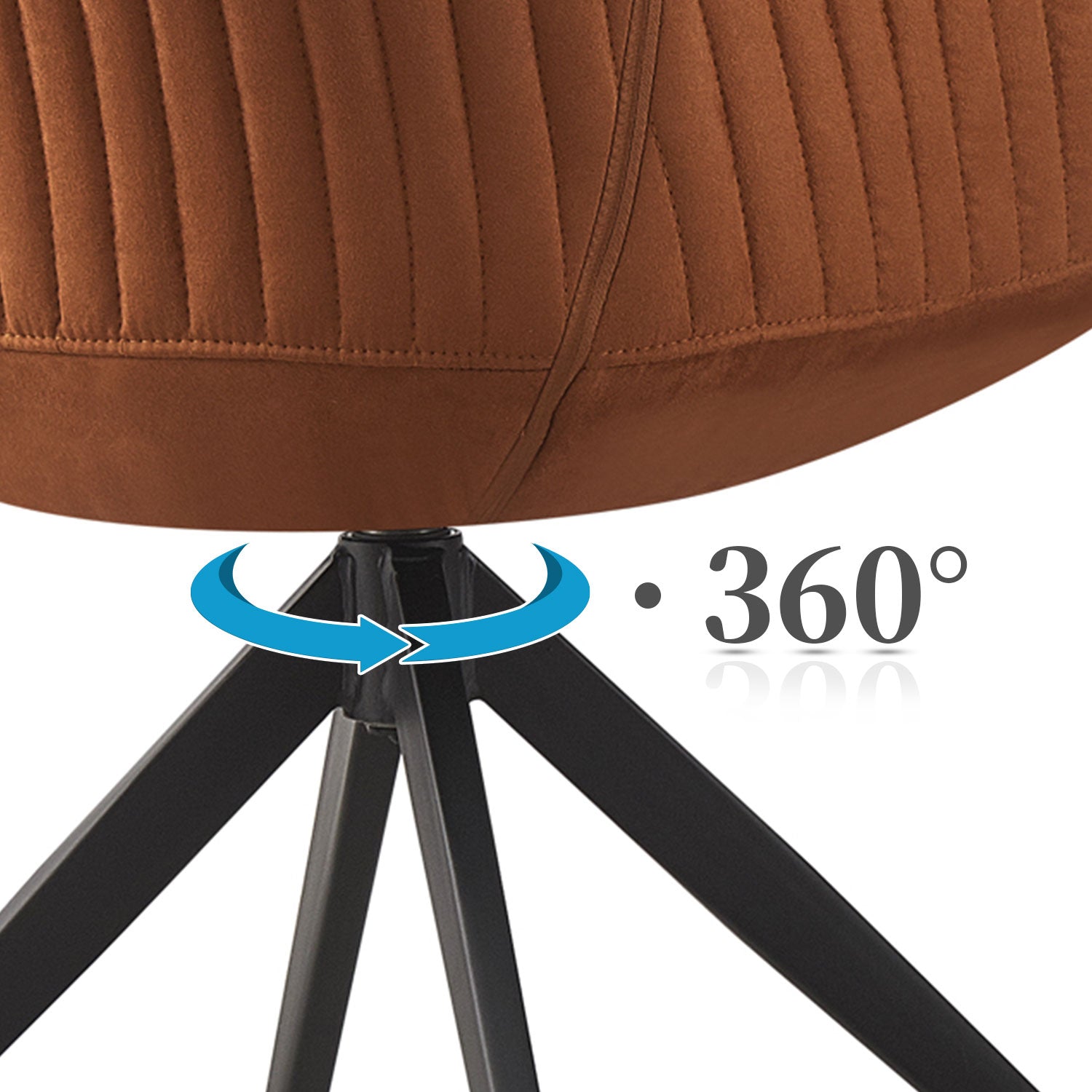 Esszimmerstuhl KATJA – 360° Drehstuhl mit Armlehne & Steppdesign | B&D home