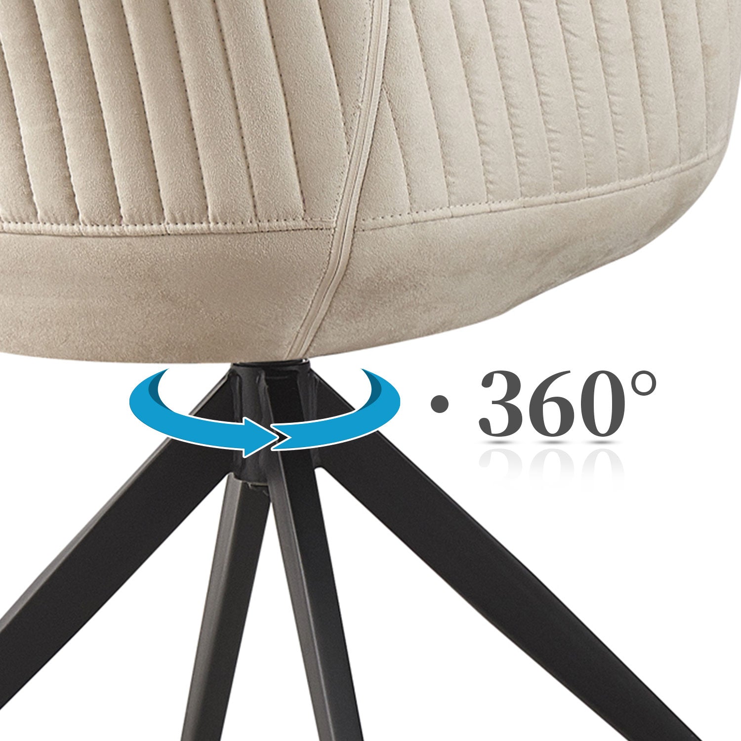 Esszimmerstuhl KATJA – 360° Drehstuhl mit Armlehne & Steppdesign | B&D home