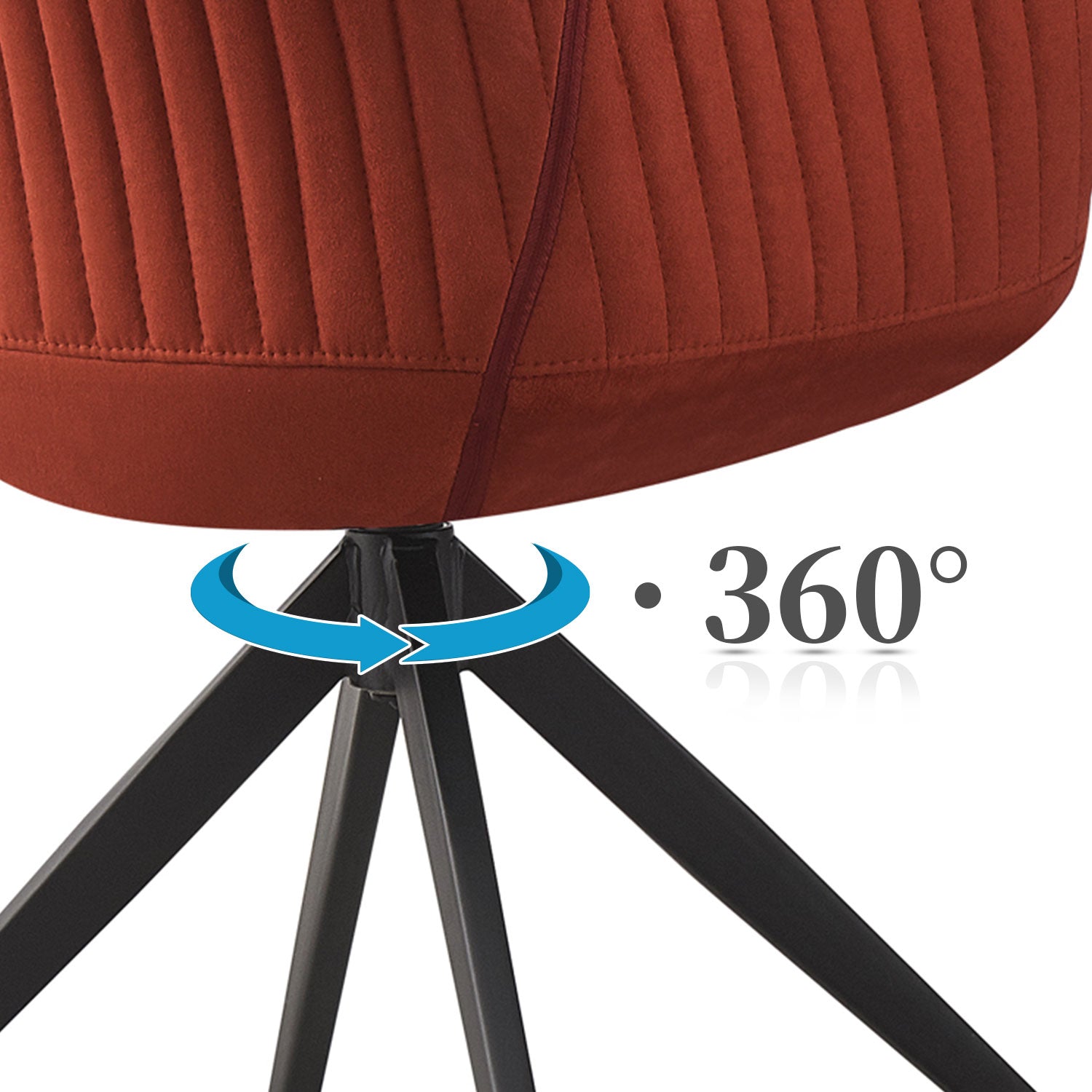 Esszimmerstuhl KATJA – 360° Drehstuhl mit Armlehne & Steppdesign | B&D home
