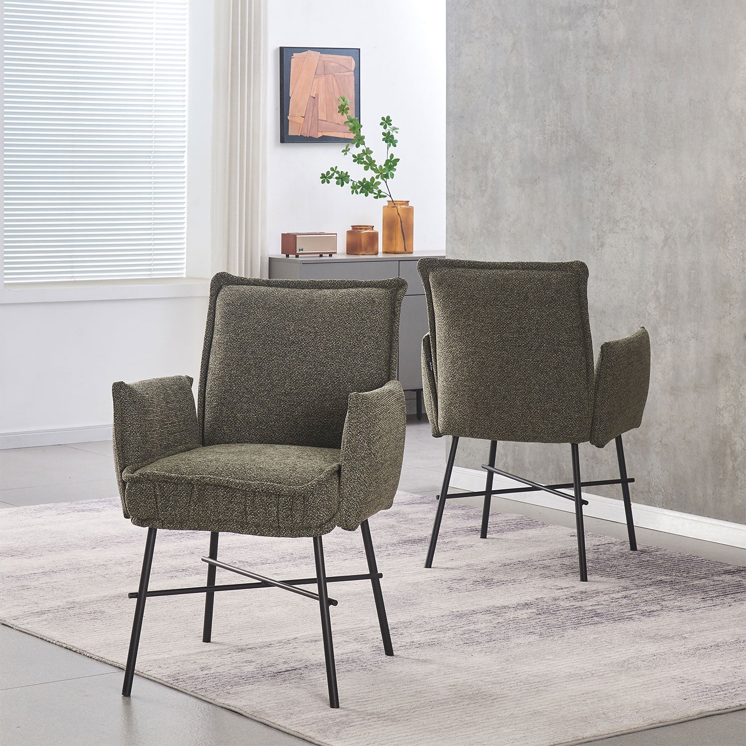 B-Ware Esszimmerstuhl JÜRGEN, Dunkelgrün | komfortabel & stilvoll | B&D home