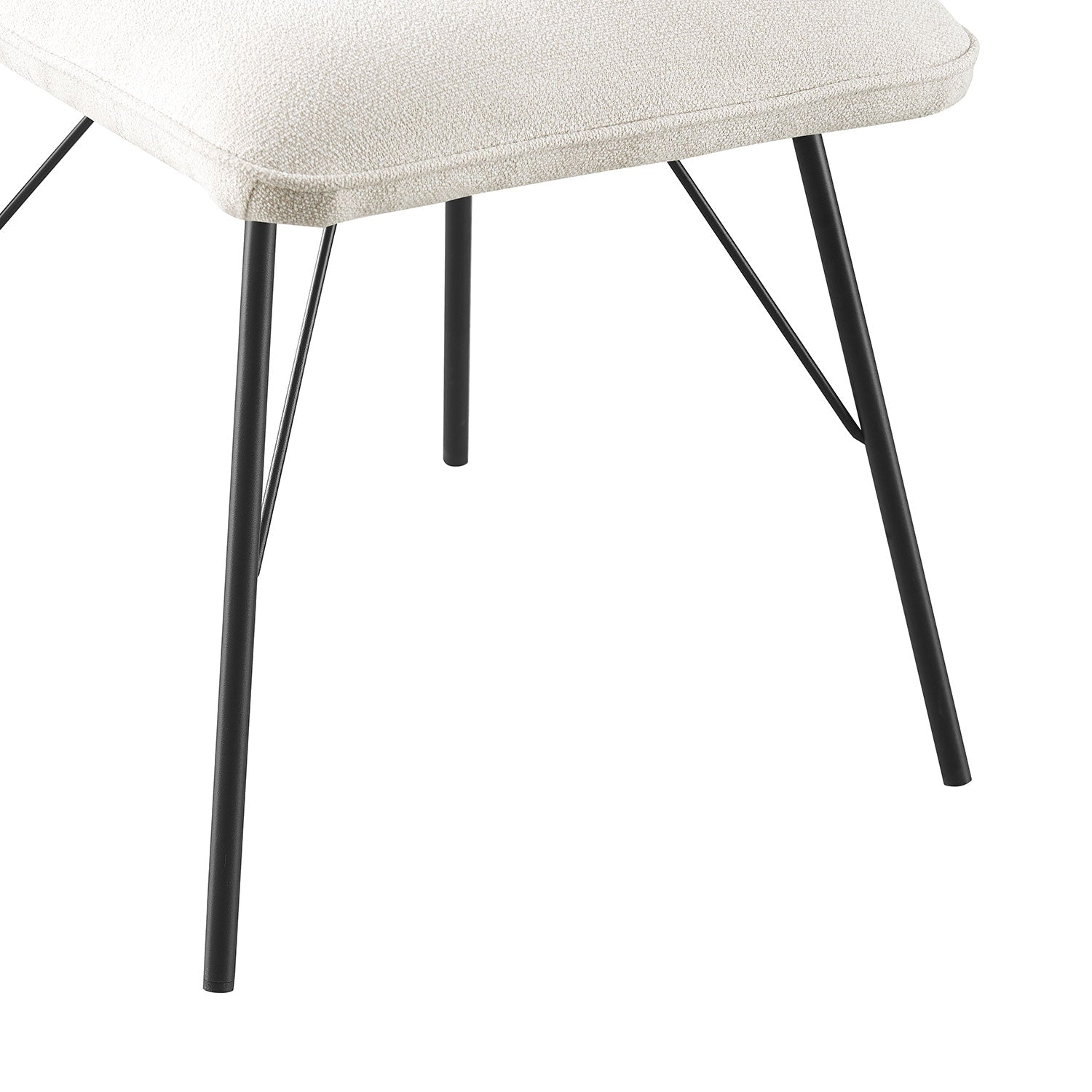 Esszimmerstühle 2er Set NELE – Polsterstuhl mit Steppung & Metallgestell | B&D home