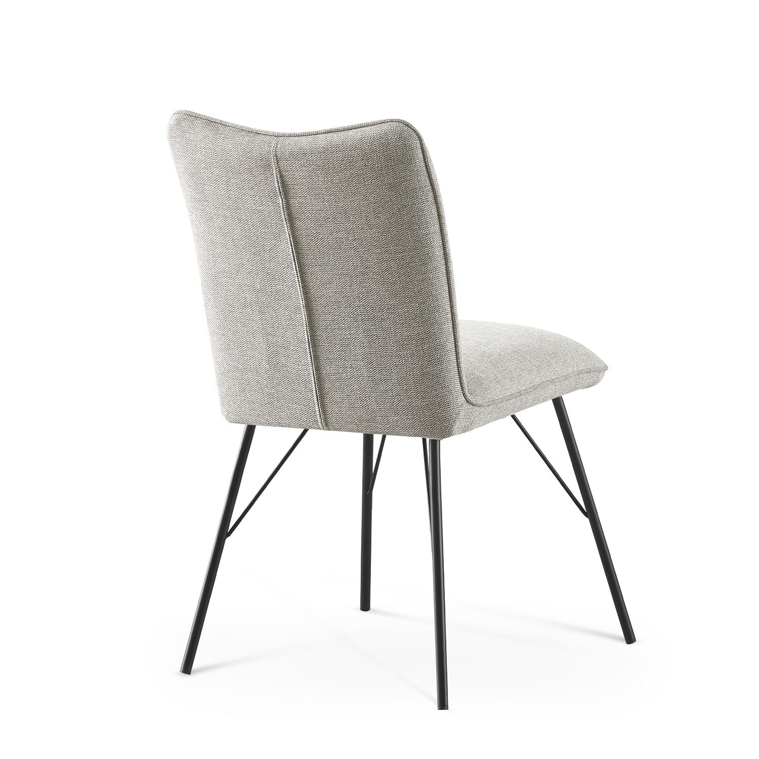 Esszimmerstühle 2er Set NELE – Polsterstuhl mit Steppung & Metallgestell | B&D home