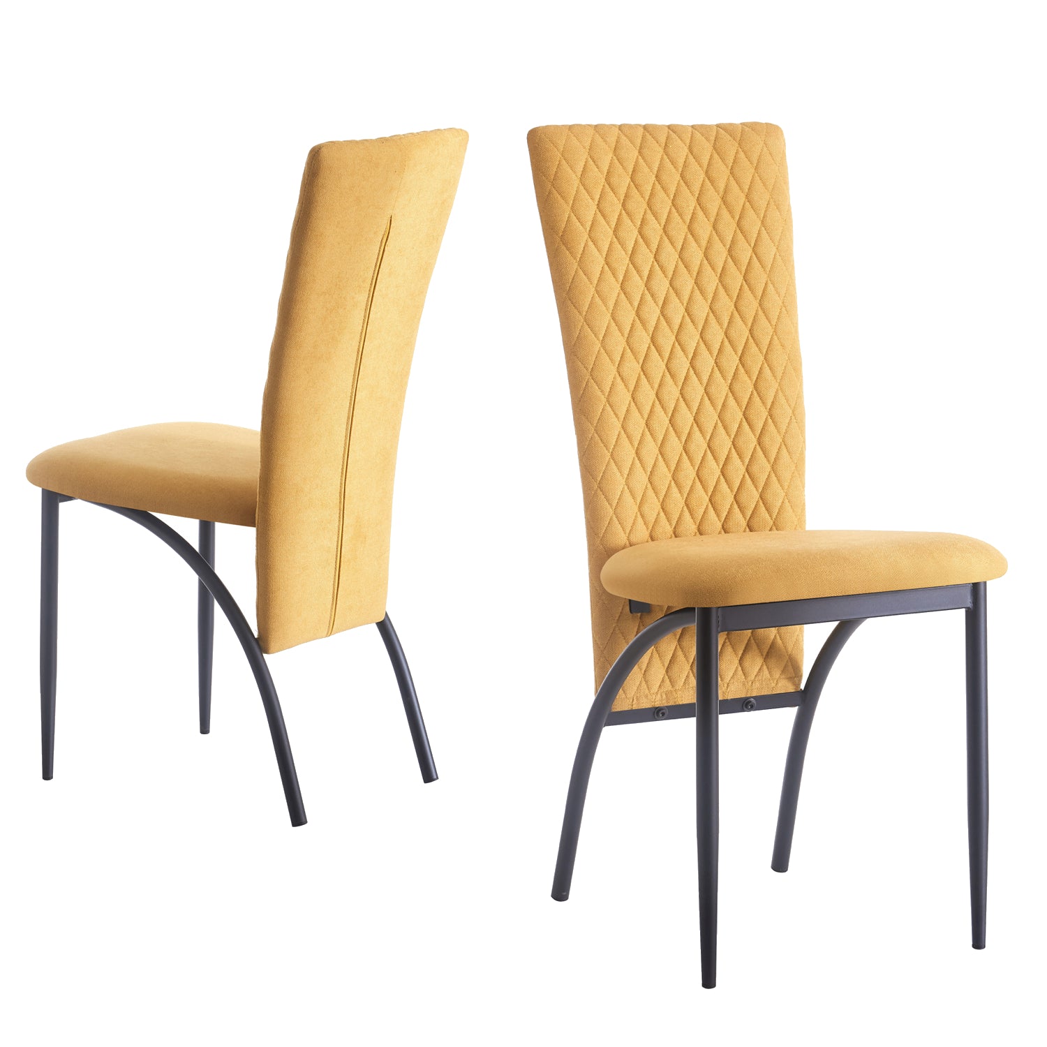 C-Ware Esszimmerstuhl THADDÄUS, 2er Set, Curry (ungeprüfte Retoure) | komfortabel & stilvoll | B&D home