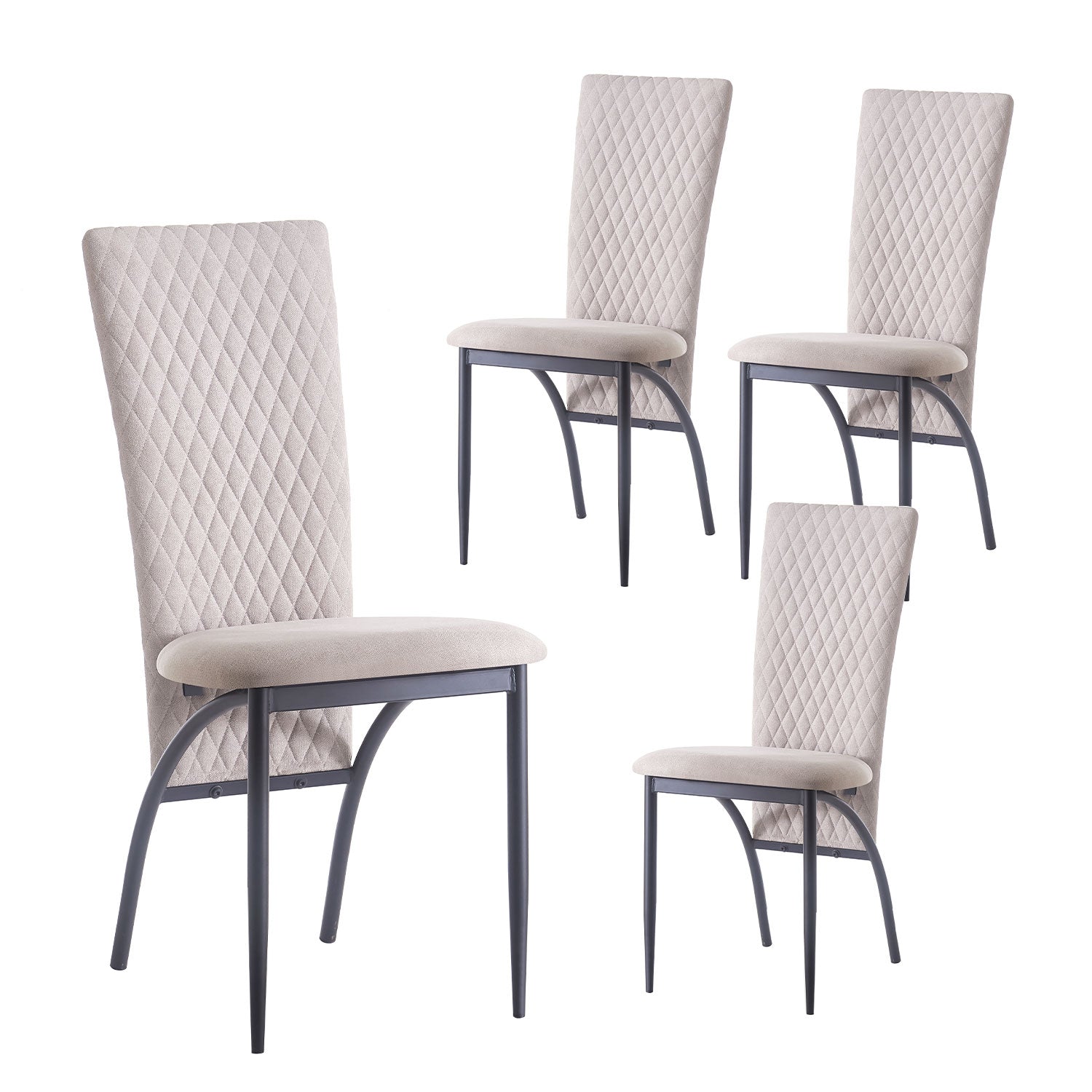 C-Ware Esszimmerstuhl THADDÄUS, 4er Set, Grau (ungeprüfte Retoure) | komfortabel & stilvoll | B&D home