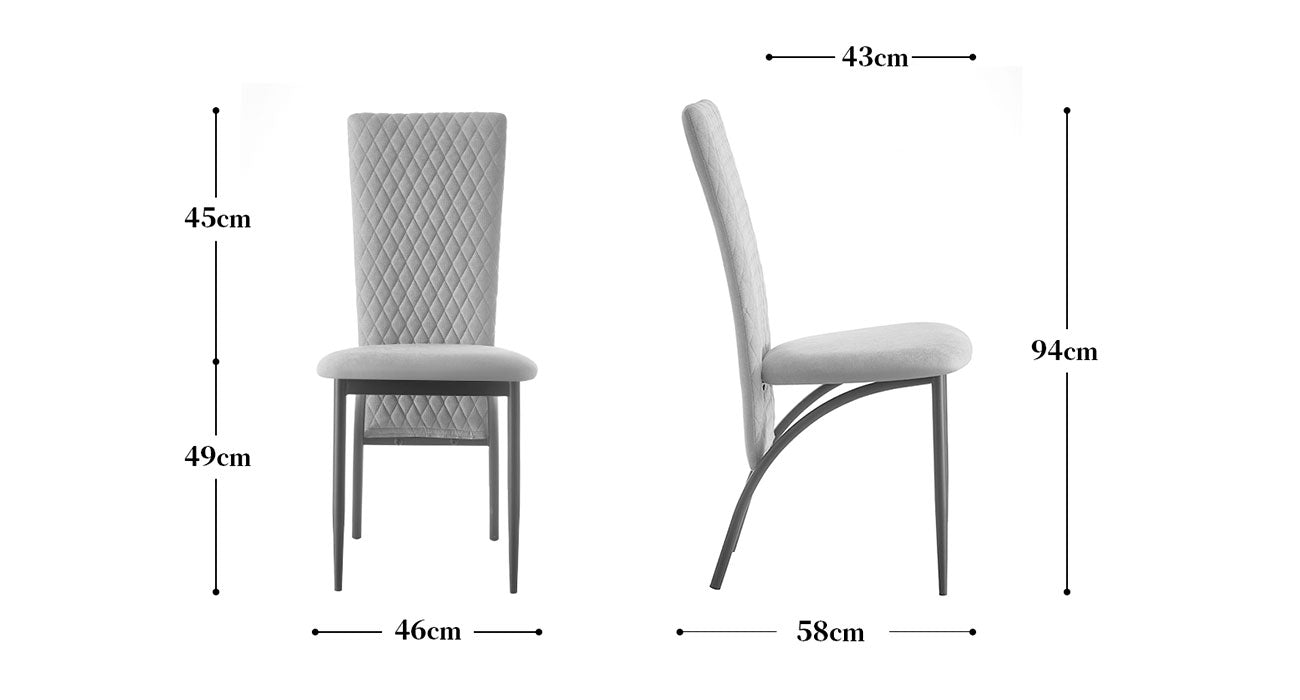 C-Ware Esszimmerstuhl THADDÄUS, 4er Set, Grau (ungeprüfte Retoure) | komfortabel & stilvoll | B&D home