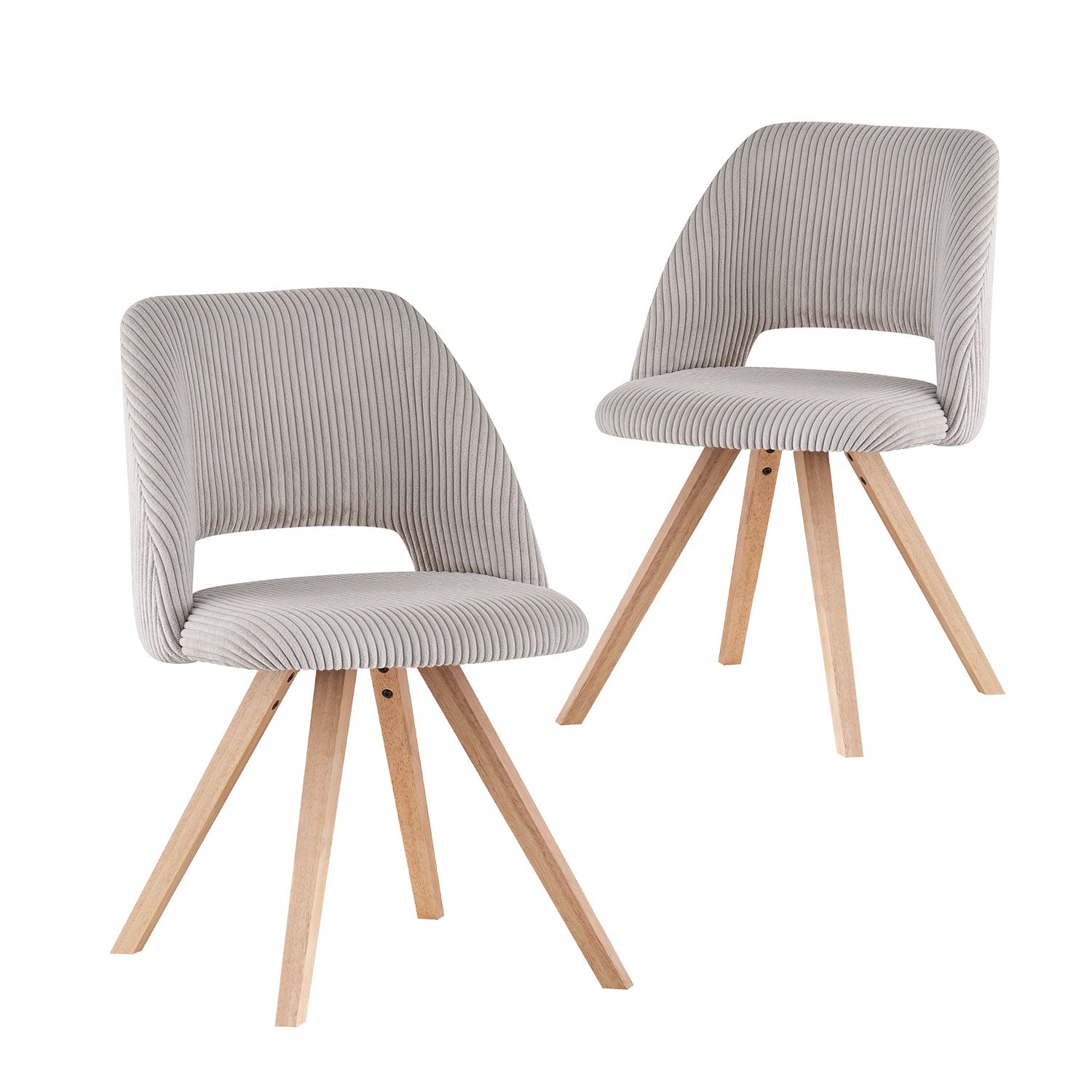 B-Ware Esszimmerstuhl MARY, 2er Set, Grau | komfortabel & stilvoll | B&D home
