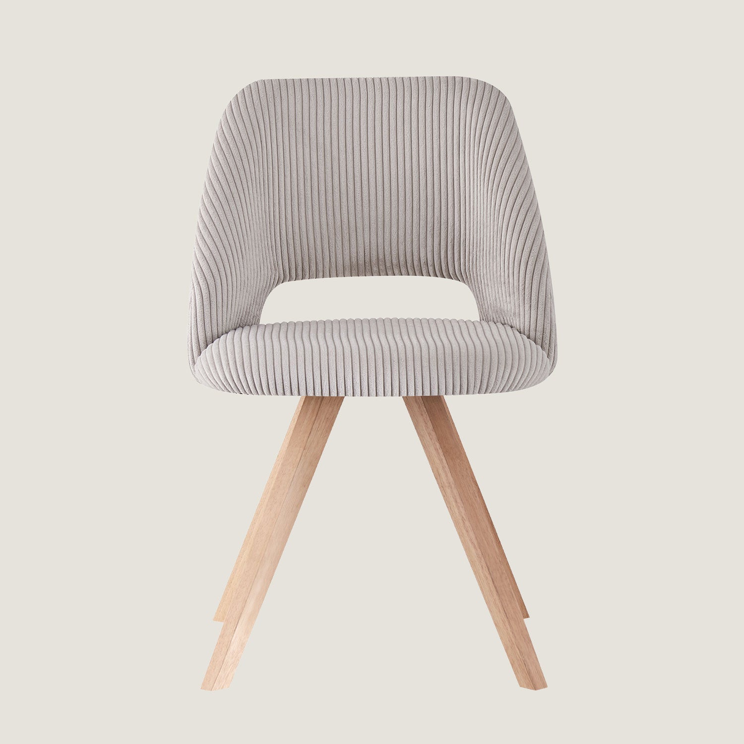 Esszimmerstühle 2er Set VICKY – Polsterstuhl aus Cordstoff mit Metallgestell | B&D home